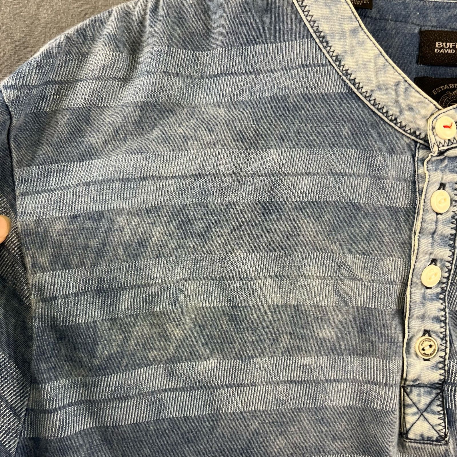 Buffalo David Bitton Buffalo David Bitton Henley 4 Button Shirt Striped Pocket Size US XL / EU 56 / 4 - 4 Thumbnail
