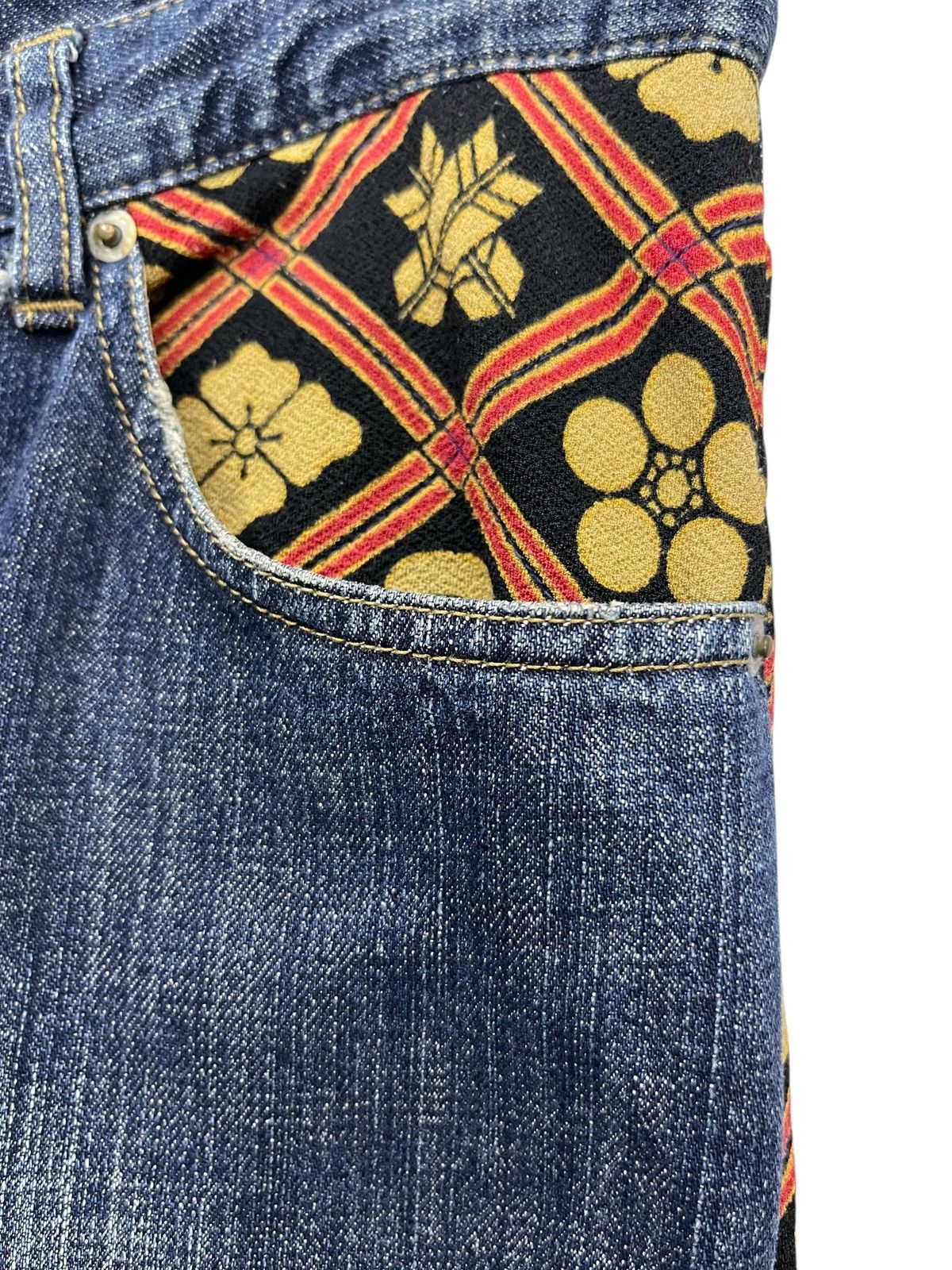 Vintage Vintage KARAKURI TAMASHI Embroidery Dragon Classic Sukajan💥 Size US 33 - 7 Thumbnail