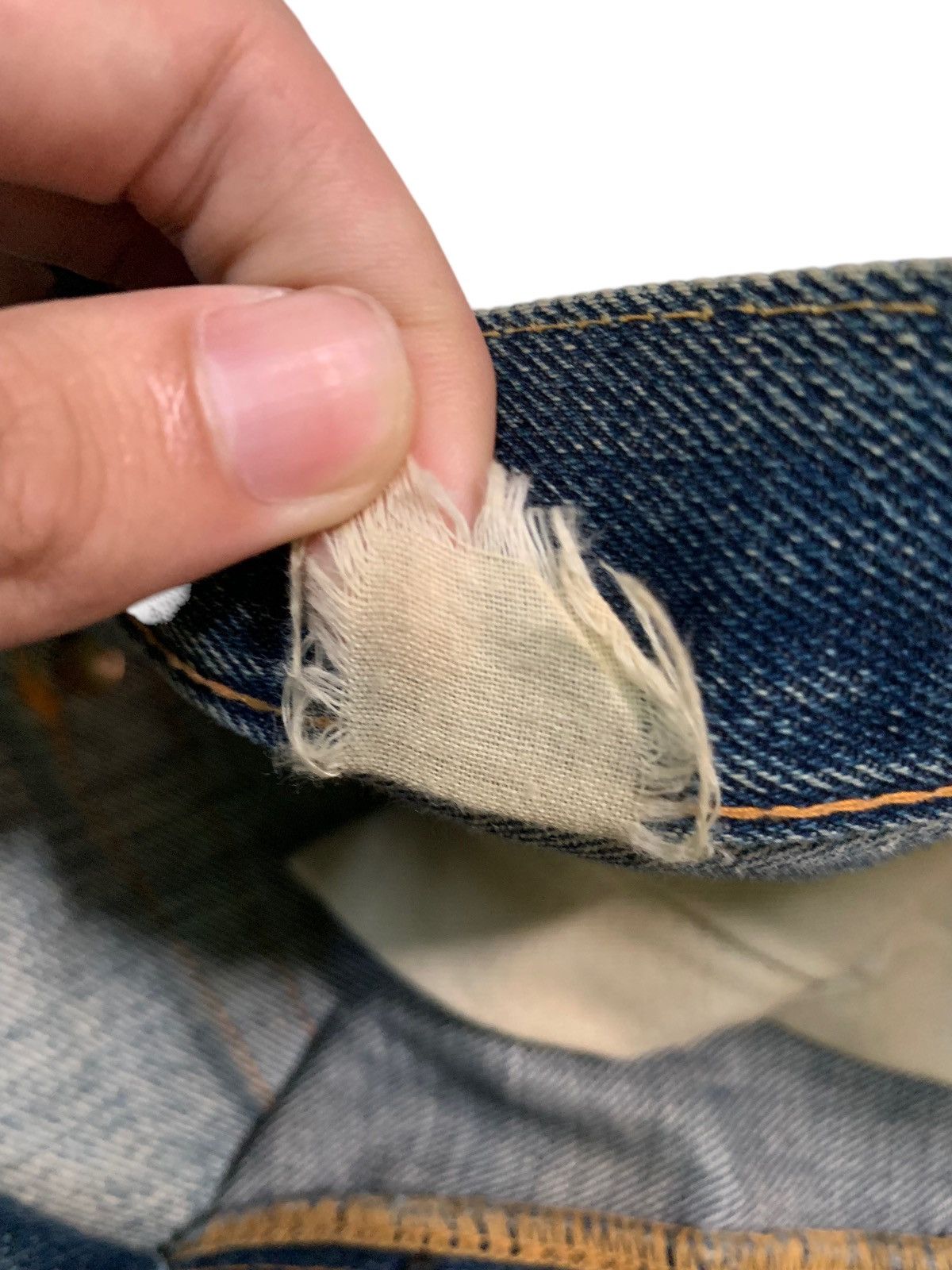 Sugar Cane VINTAGE SUGAR CANE SELVEDGE FADED & RUSTY DISTRESSED DENIM Size US 30 / EU 46 - 19 Thumbnail