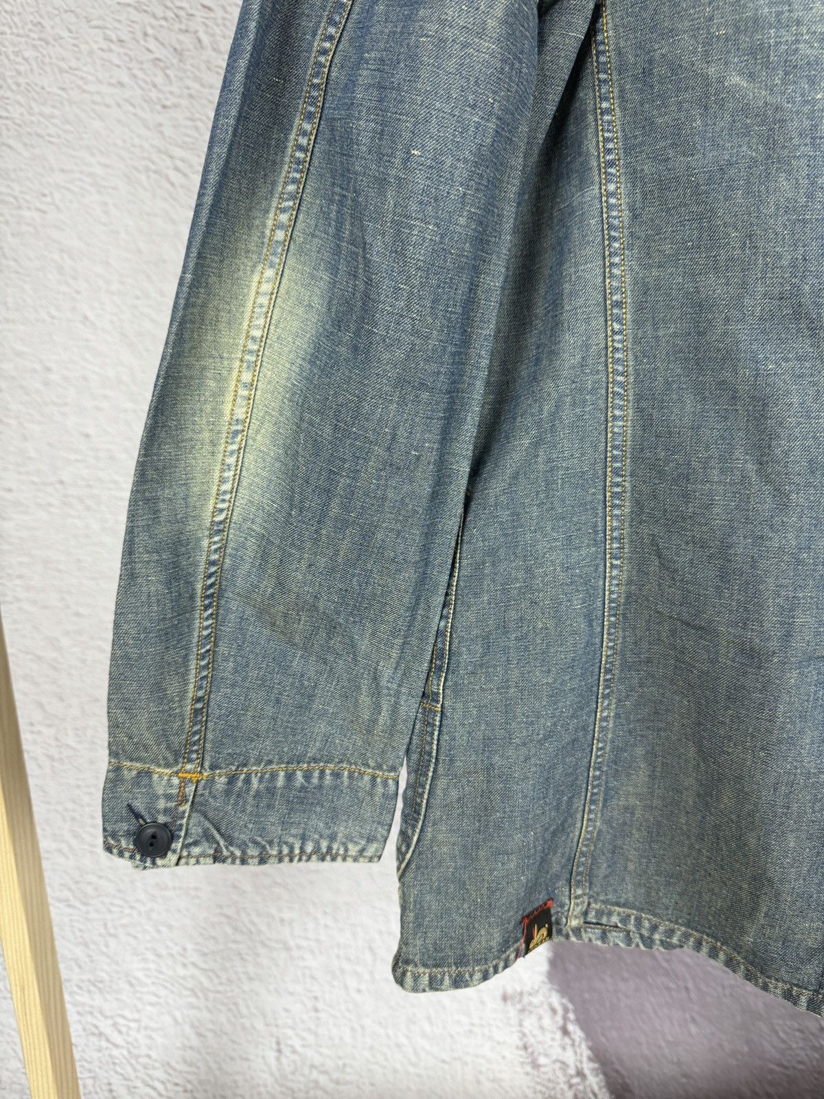 Paul Smith Red Ear by Paul Smith blue faded denim work jacket blazer Size US L / EU 52-54 / 3 - 18 Thumbnail