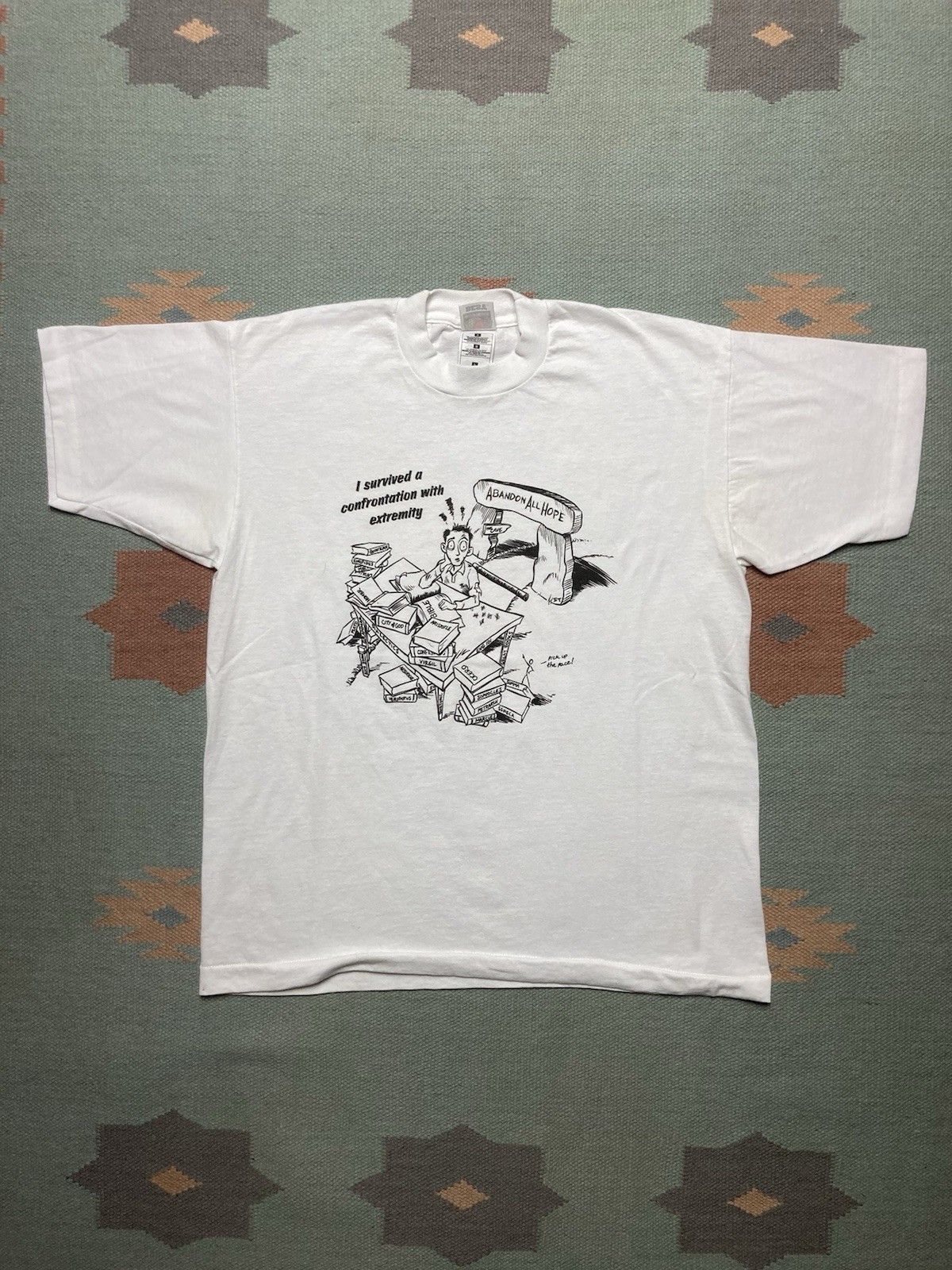 Fruit Of The Loom × Vintage 90s t shirt confrontation with extremity Jesus tee ab hope L Size US L / EU 52-54 / 3 - 1 Thumbnail