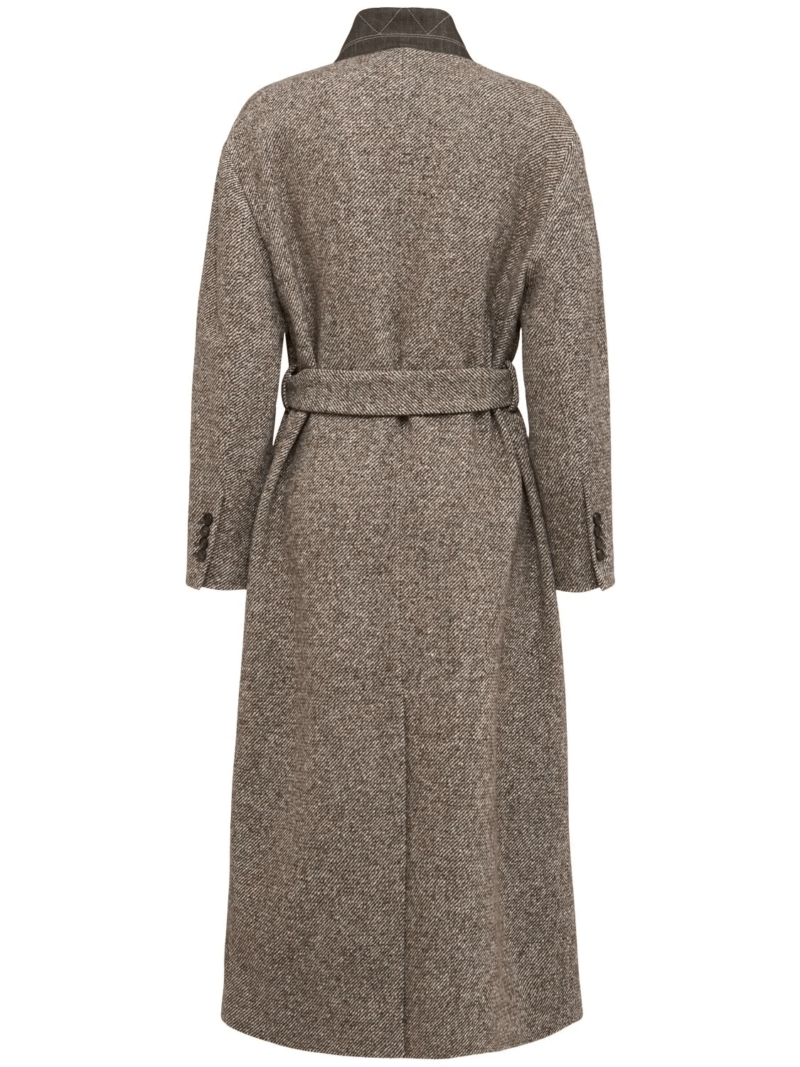 Brunello Cucinelli BRUNELLO CUCINELLI Brown Wool/Silk Coat New & Authentic Size XS / US 0-2 / IT 36-38 - 2 Thumbnail