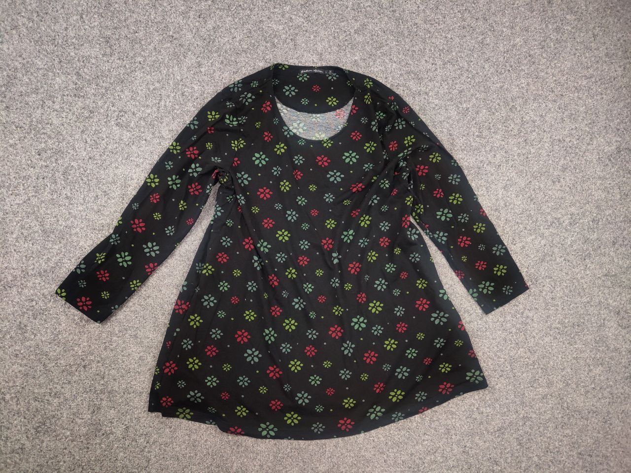 Gudrun Sjoden Gudrun Sjöden German Design Blouse Tunika Black Floral Size L / US 10 / IT 46 - 6 Thumbnail