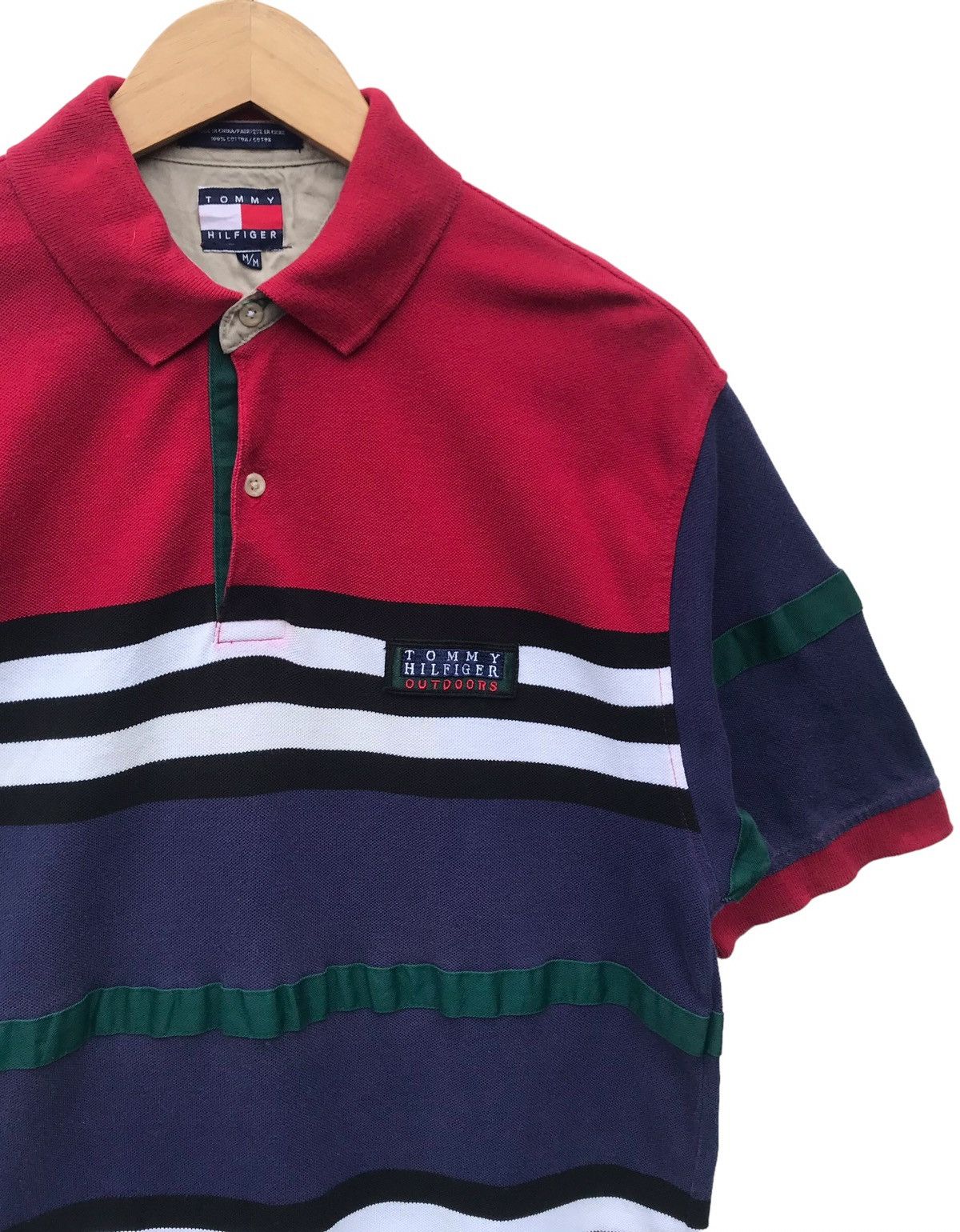 Tommy Hilfiger Vintage Tommy Hilfiger Stripe Multicolour Polo Shirt Size US M / EU 48-50 / 2 - 3 Thumbnail