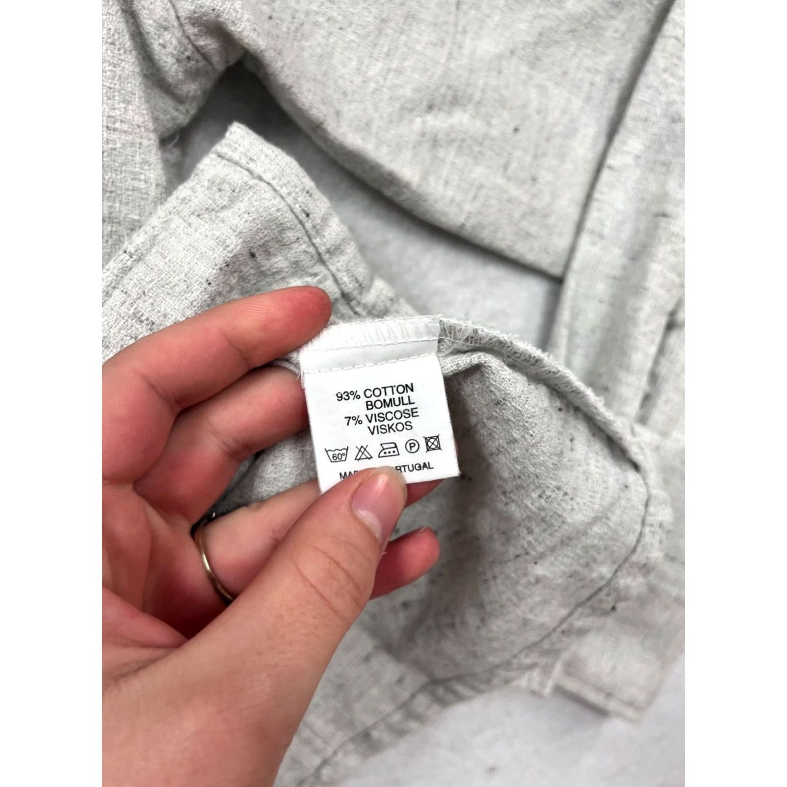 Dale Of Norway Oda Of Norway Blouse Shirt S Gray Women Long Sleeve Button-Up Casual Linen Regular Fit" Size S / US 4 / IT 40 - 4 Thumbnail