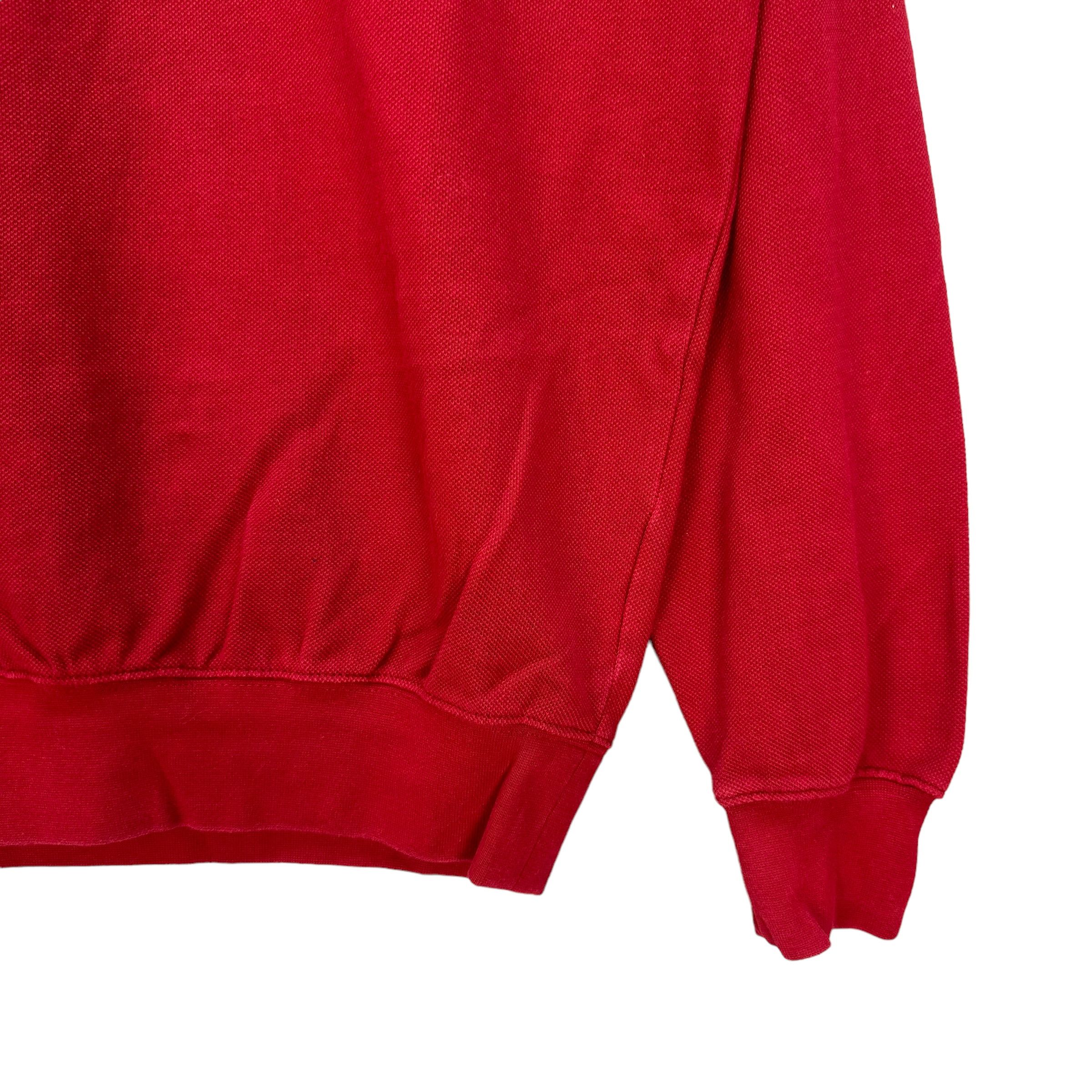 Adidas Y2K VINTAGE ADIDAS V NECK RED SWEATSHIRTS #8698-021 Size US L / EU 52-54 / 3 - 6 Thumbnail