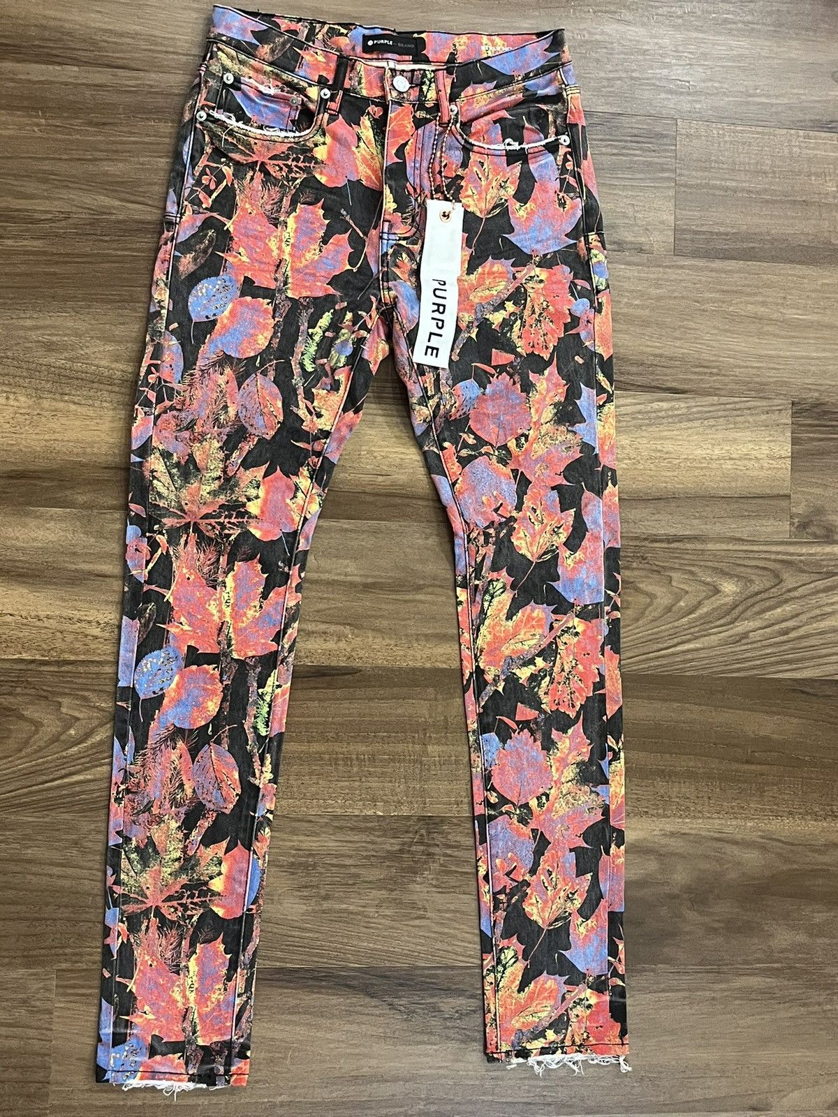 Purple Brand Size 30 burnt camo orange denim New Size US 30 / EU 46 - 1 Thumbnail