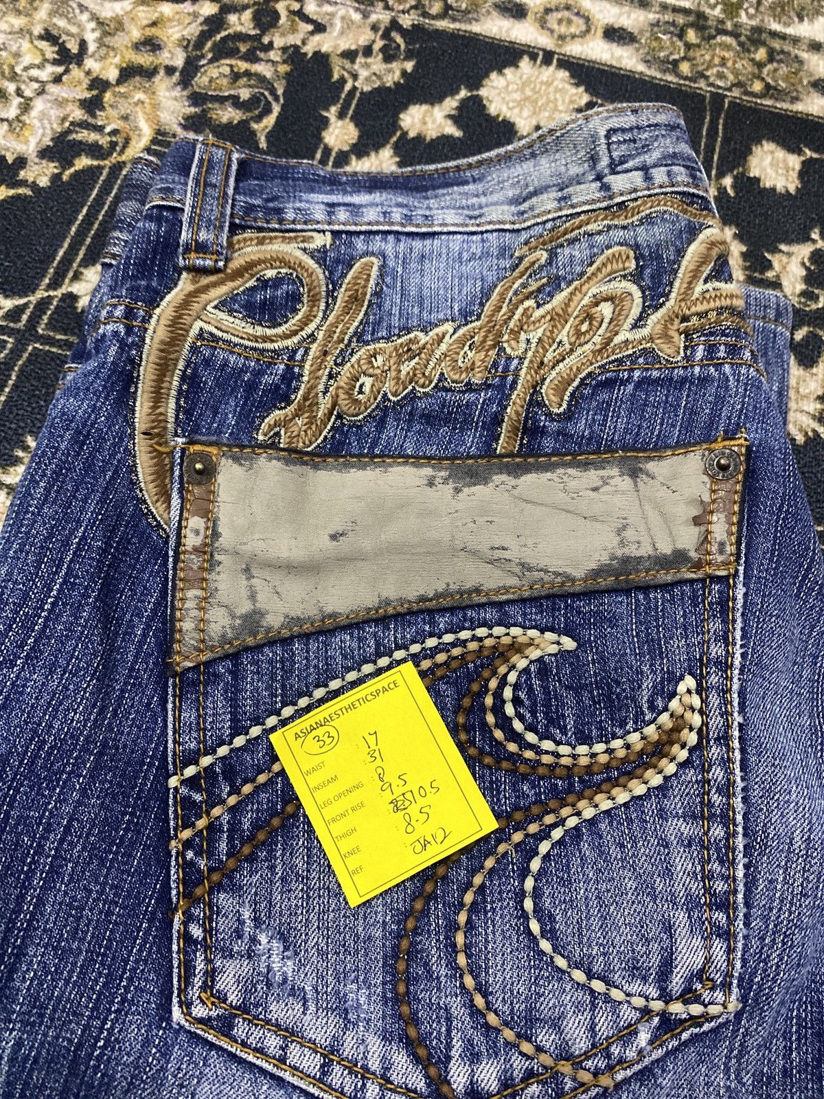 If Six Was Nine × Japanese Brand × Le Grande Bleu (L.G.B.) Cloud 72 Denim Surf Patch of Pirates Blue Way Distressed Size US 33 - 21 Thumbnail