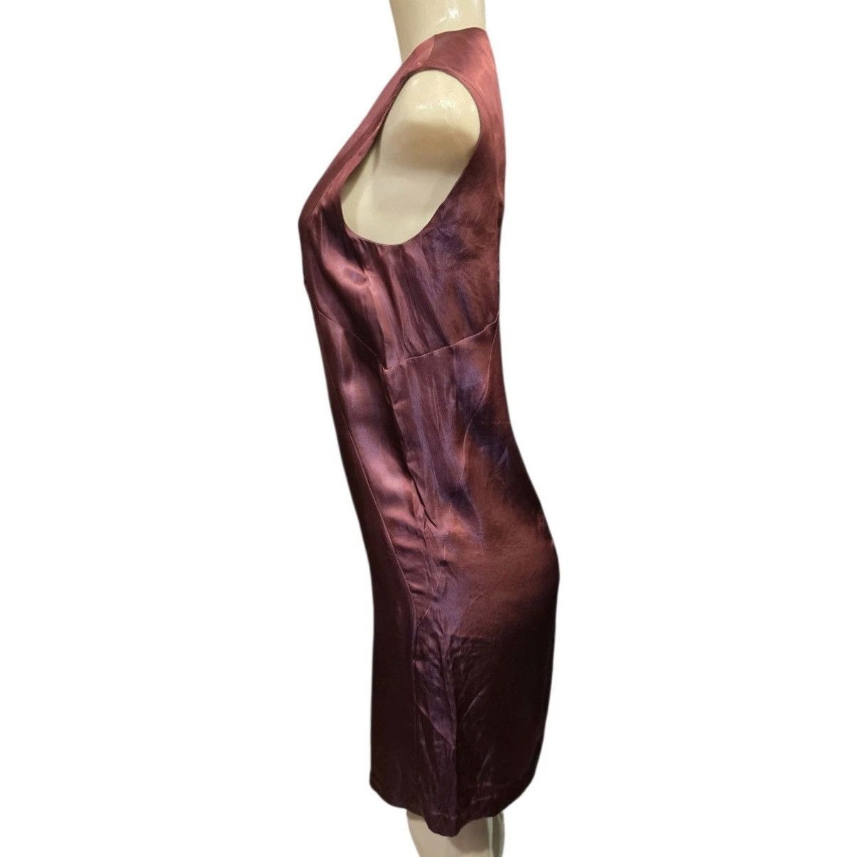 Maison Margiela F/W 2007 Maison Martin Margiela Iridescent Burgundy Dress Size XS / US 0-2 / IT 36-38 - 2 Thumbnail