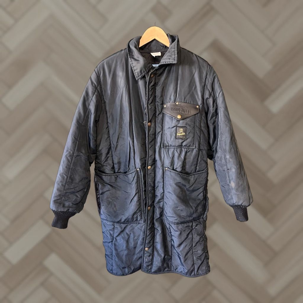Refrigiwear RefrigiWear Jacket Mens Insulated Iron-Tuff Workwear Blue Medium Collar Fleece Size US M / EU 48-50 / 2 - 1 Thumbnail