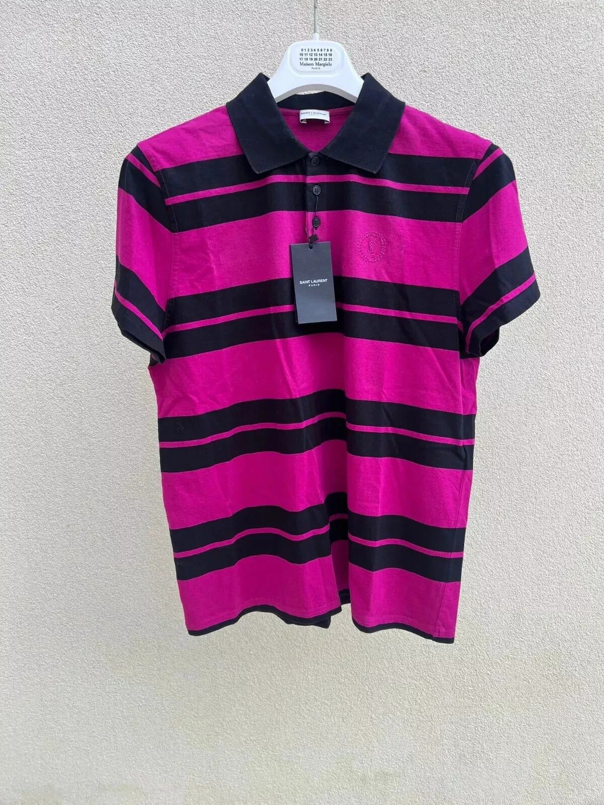 Saint Laurent Paris o1rshd1 YSL Embroidered Polo Sport in Water Melon Size US L / EU 52-54 / 3 - 1 Thumbnail