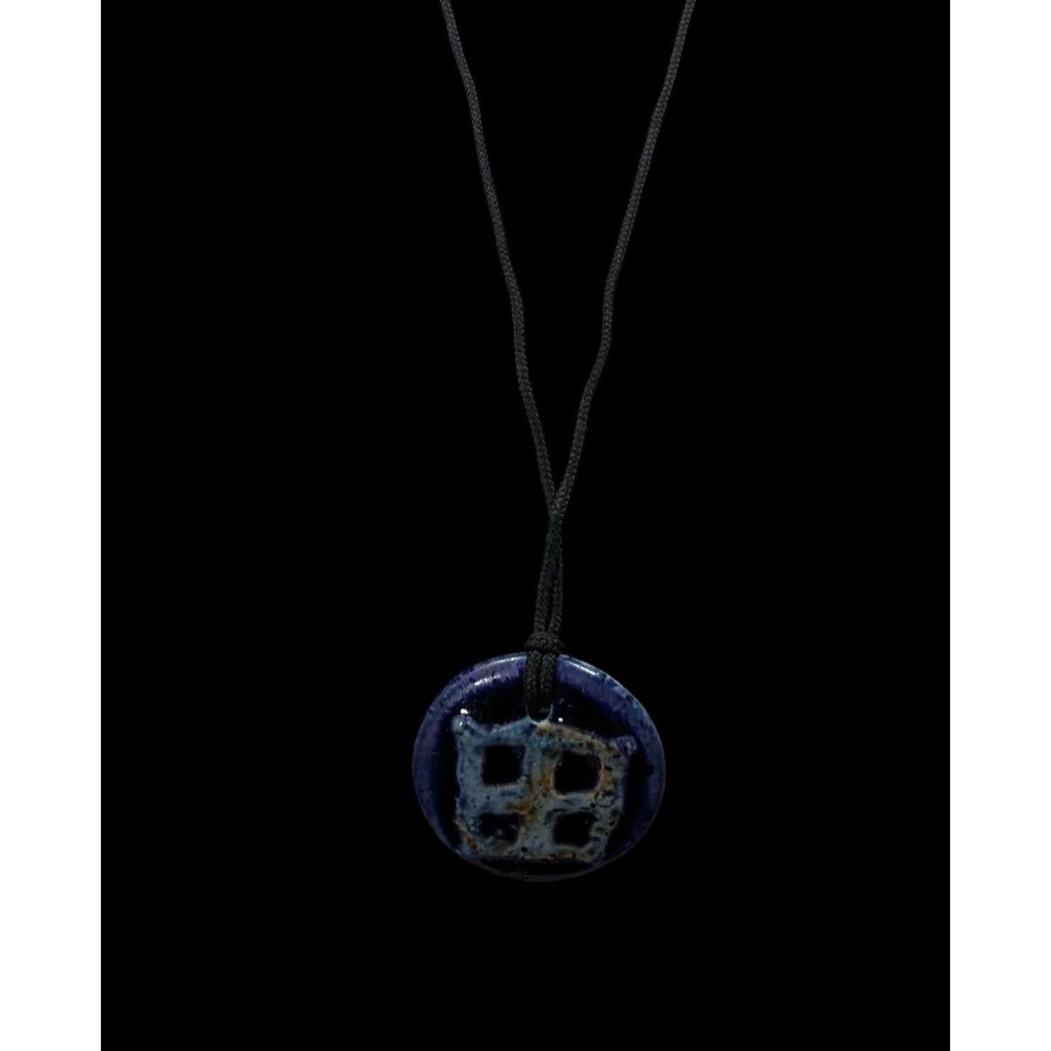Other Handmade Ceramic Blue Glazed Pendant Necklace Size ONE SIZE - 2 Thumbnail