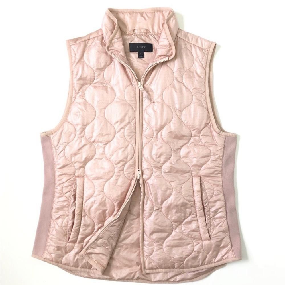 J.Crew J. Crew Quilted Ultralight Layering Vest Blush Pink Medium Size M / US 6-8 / IT 42-44 - 1 Thumbnail