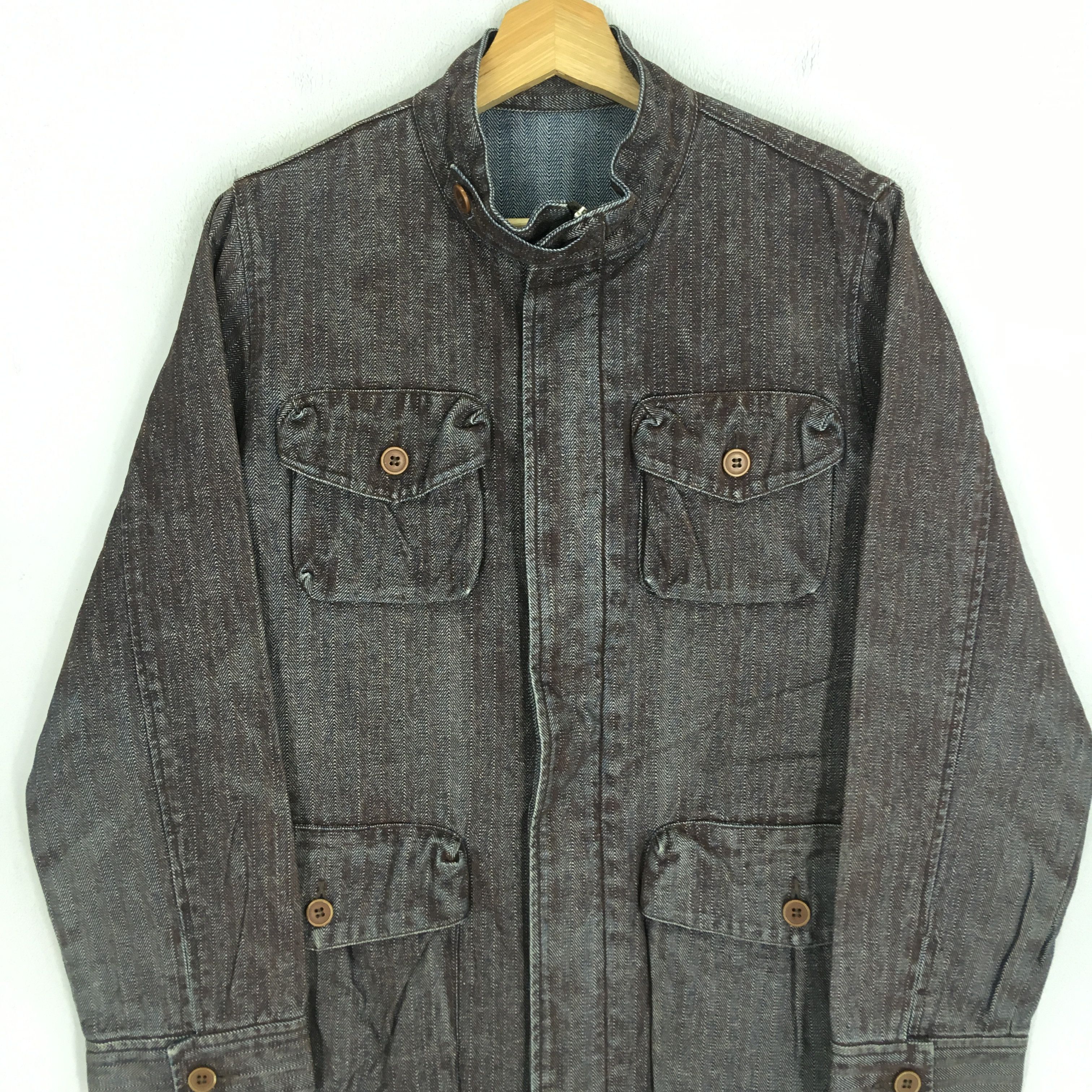 Japanese Brand Vintage 90s Retro Denim Jeans Workers FrenchworkJacket Size US M / EU 48-50 / 2 - 4 Thumbnail