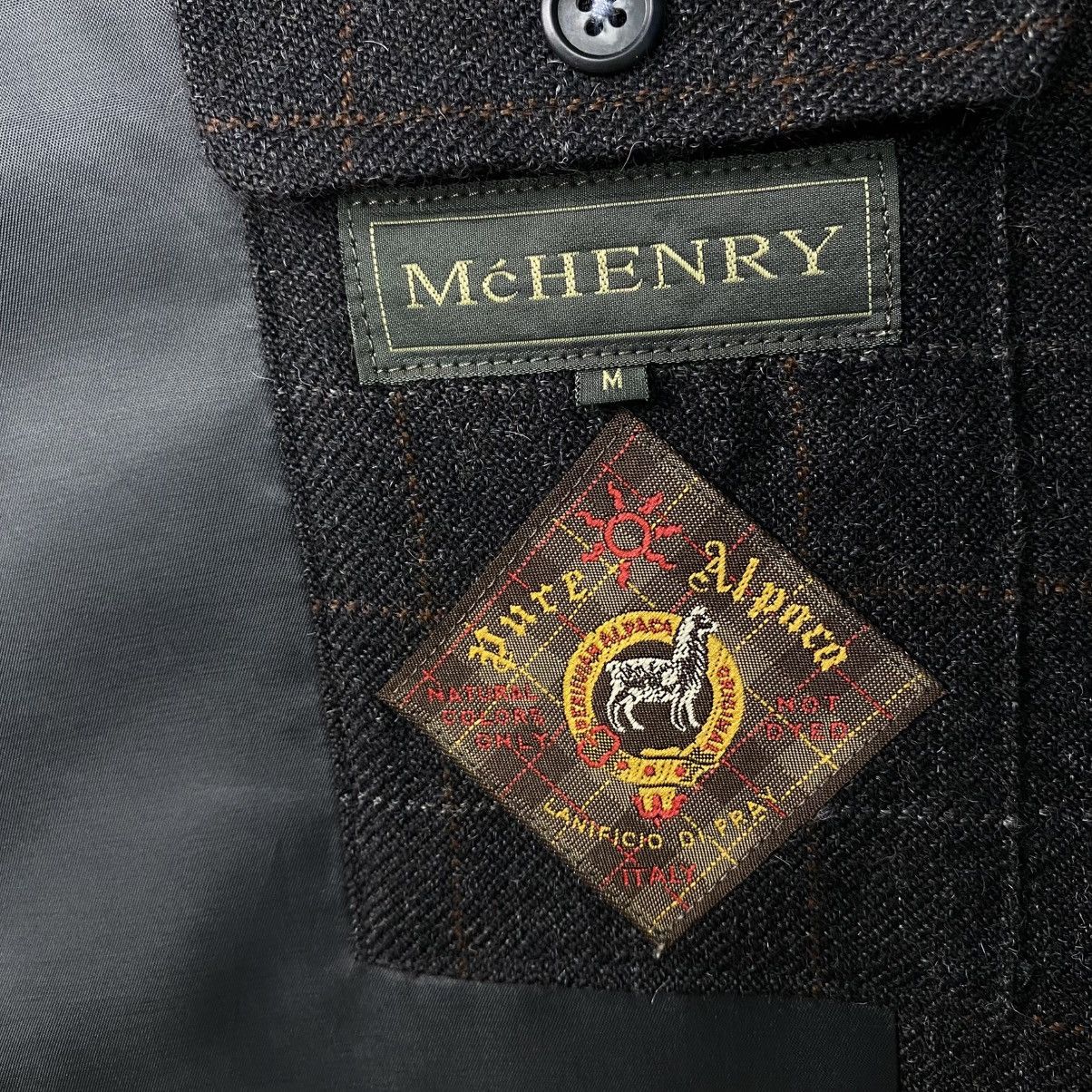 Japanese Brand Vintage Shawl Collar Jacket Tartan Mc Henry Pure Alpaca Wool Size US M / EU 48-50 / 2 - 18 Thumbnail