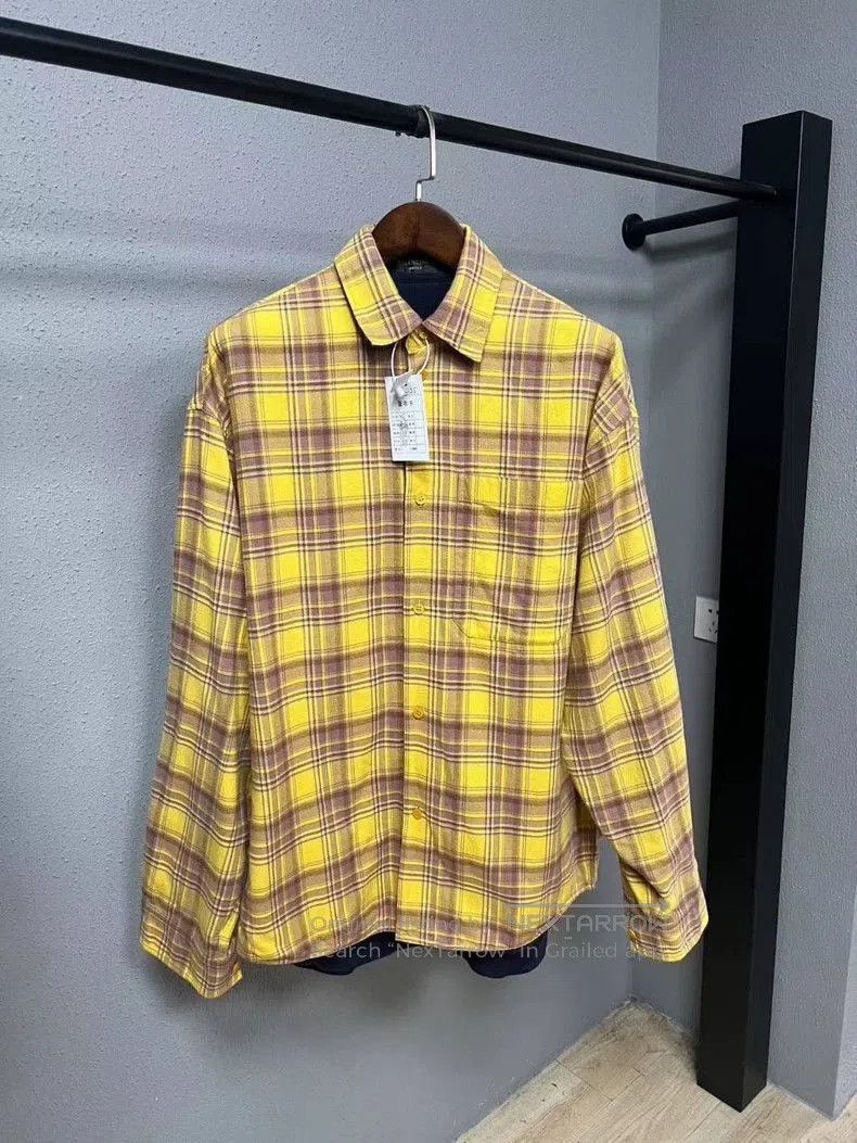 Balenciaga Double-Sided Flannel Cotton Shirt.