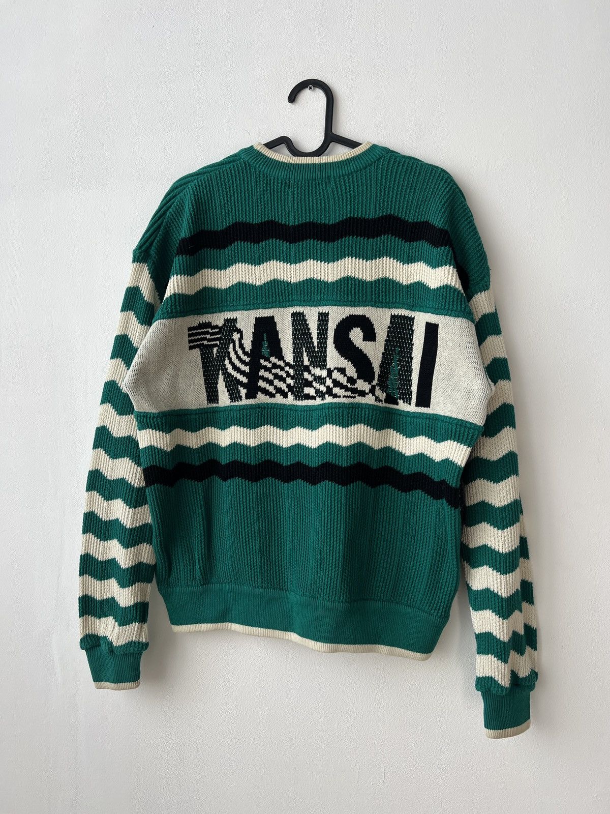 Kansai Yamamoto Vintage Rare Kansai Yamamoto Cotton Green White Sweater M Size US M / EU 48-50 / 2 - 9 Thumbnail