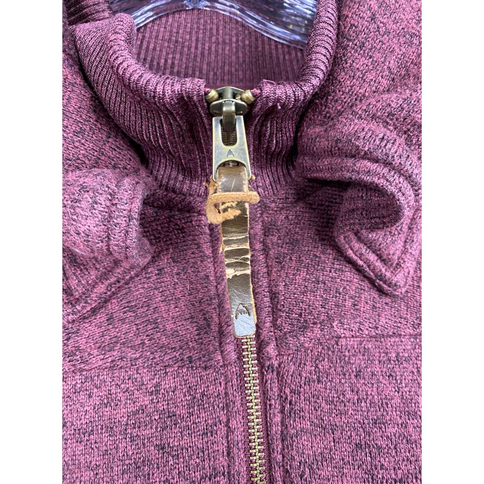 Burton Burton Womens Sweater Full Zip Hoodie Sz L Burgundy Pockets Long Fleece Knit Size L / US 10 / IT 46 - 4 Thumbnail