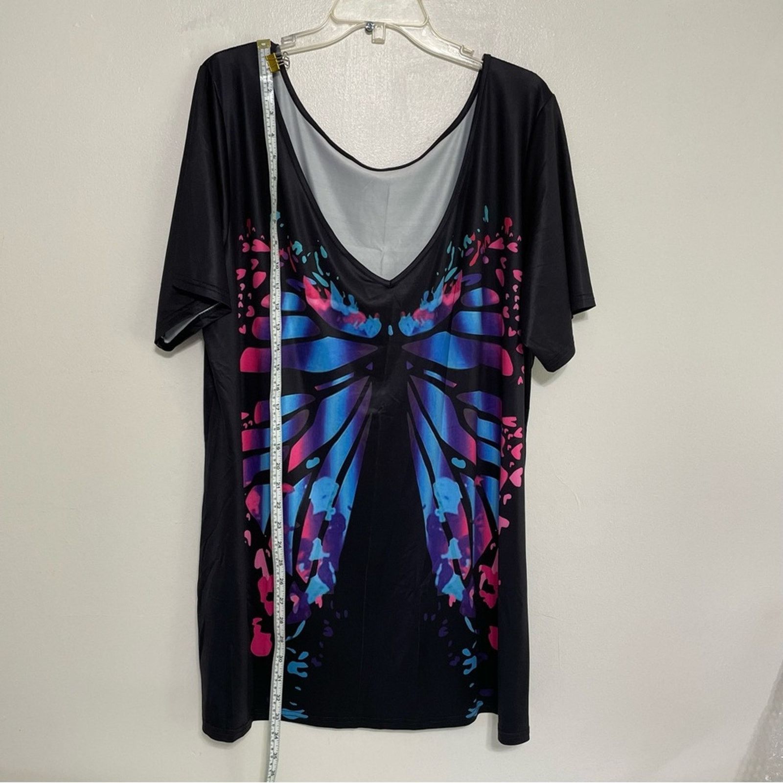 Shein Shein Curve Butterfly Wing Graphic Tee 2XL Black NWOT Plus Size XXL / US 16-18 / IT 52-54 - 4 Thumbnail