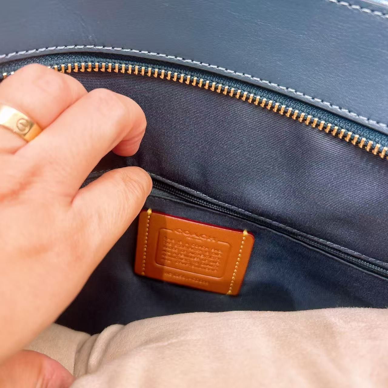 Coach Station Tote Bag In Signature Denim CDB88 Size ONE SIZE - 6 Thumbnail