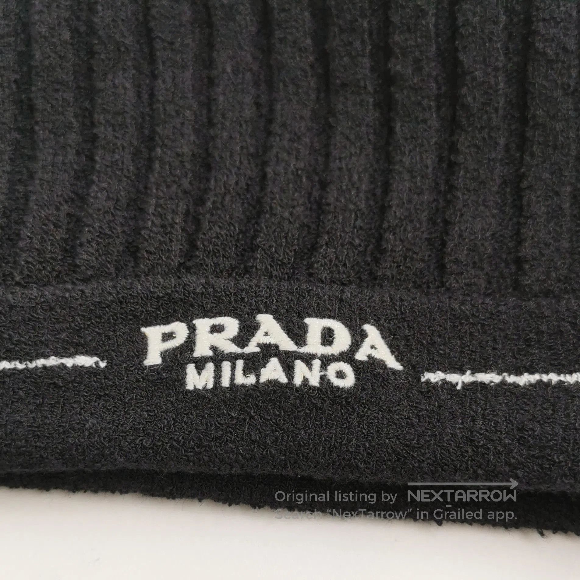 Prada Prada Logo Cotton Crop Top . Size XXS / US 00 / IT 34 - 3 Thumbnail