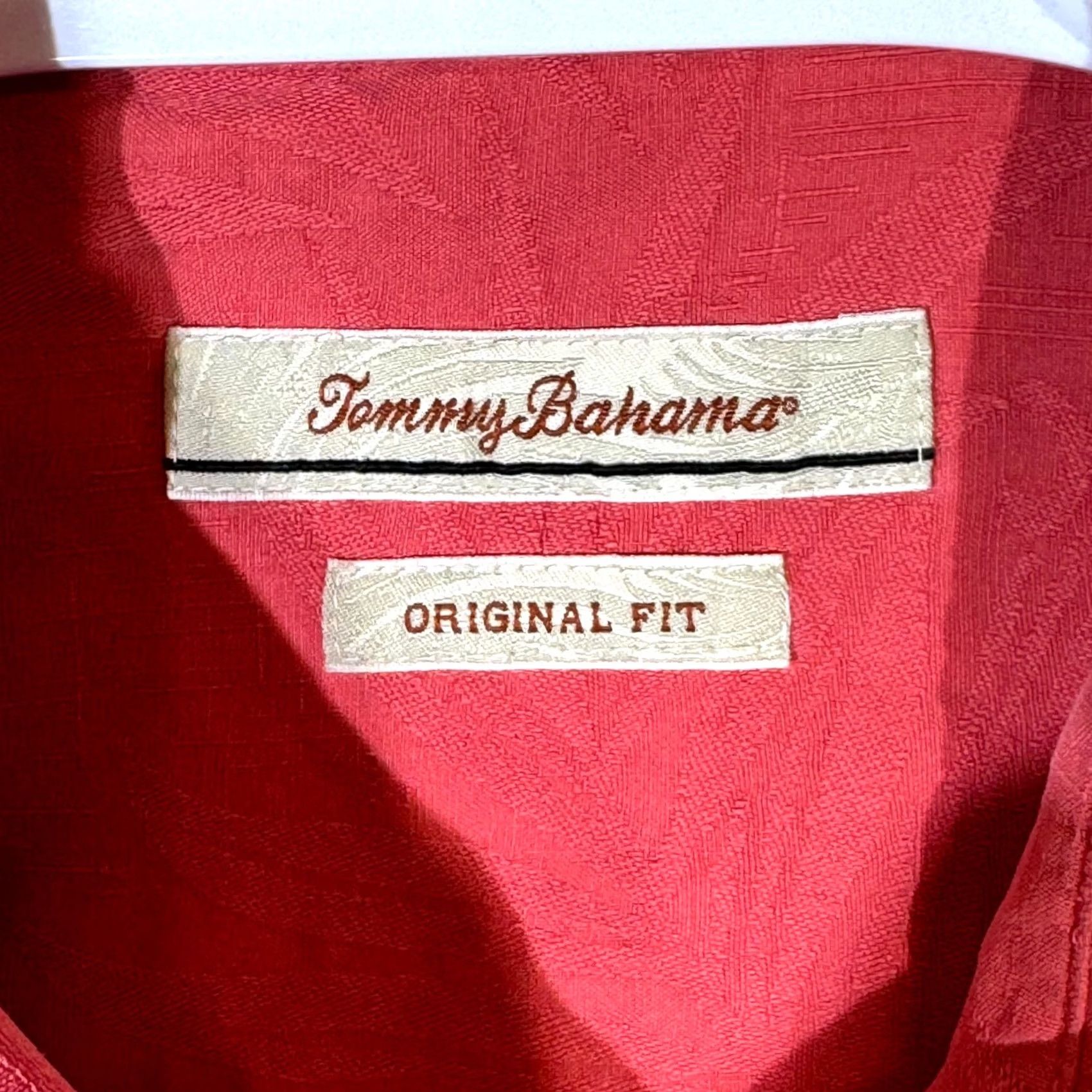Tommy Bahama VINTAGE Tommy Bahama Shirt XL Pink Silk Original Fit Short Sleeve Button-Up Size US XL / EU 56 / 4 - 7 Thumbnail