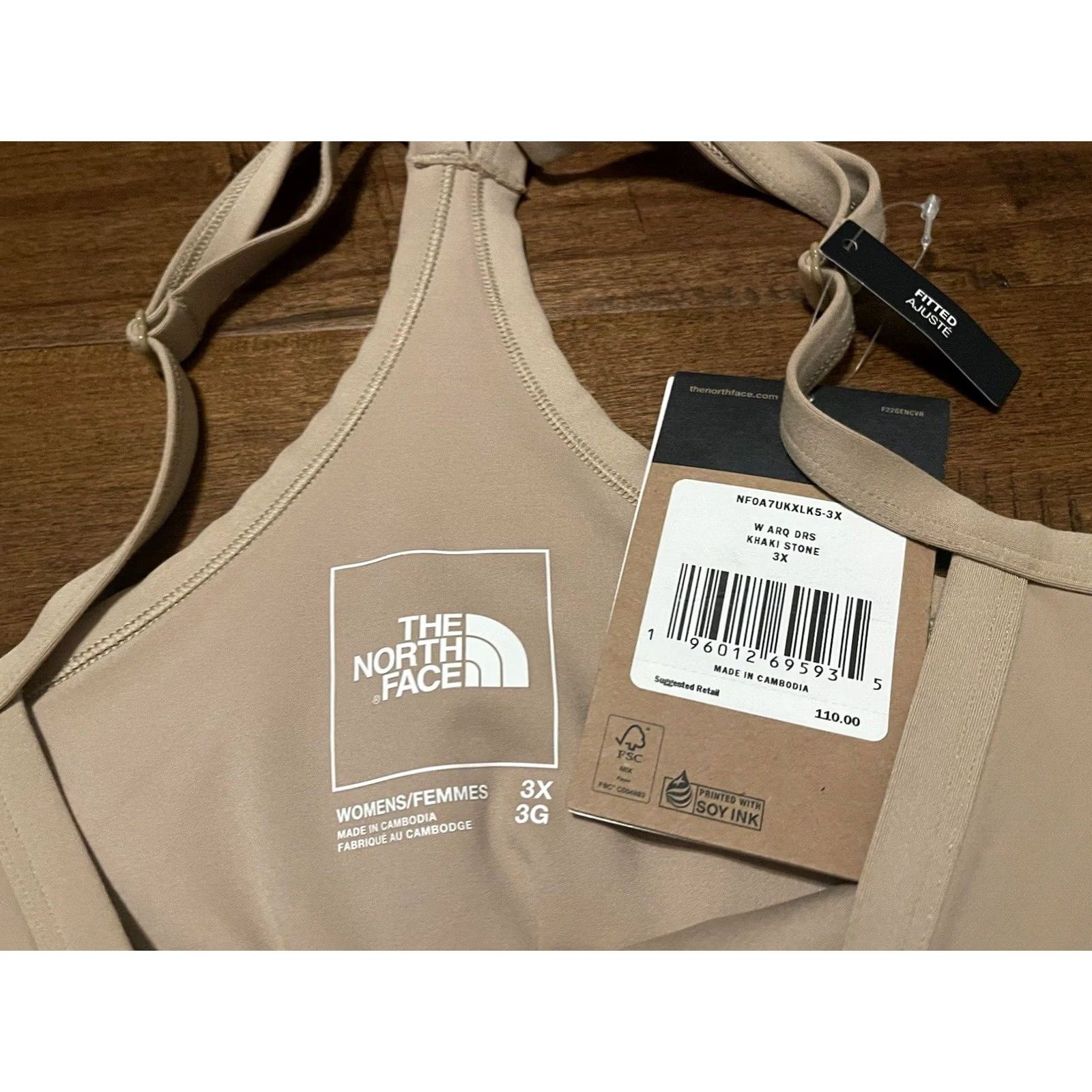 The North Face VINTAGE The North Face Arque Hike Dress Active Khaki Stone Fitted - Women's 3X New! Size XXL / US 16-18 / IT 52-54 - 3 Thumbnail