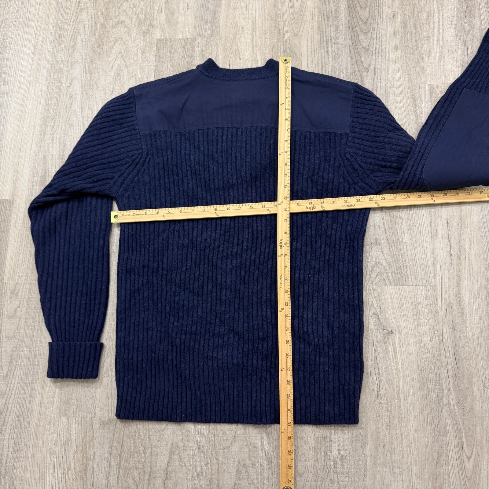 L.L. Bean LL Bean Commando Sweater Men XL Blue 100% Wool Army Military Size US XL / EU 56 / 4 - 7 Thumbnail