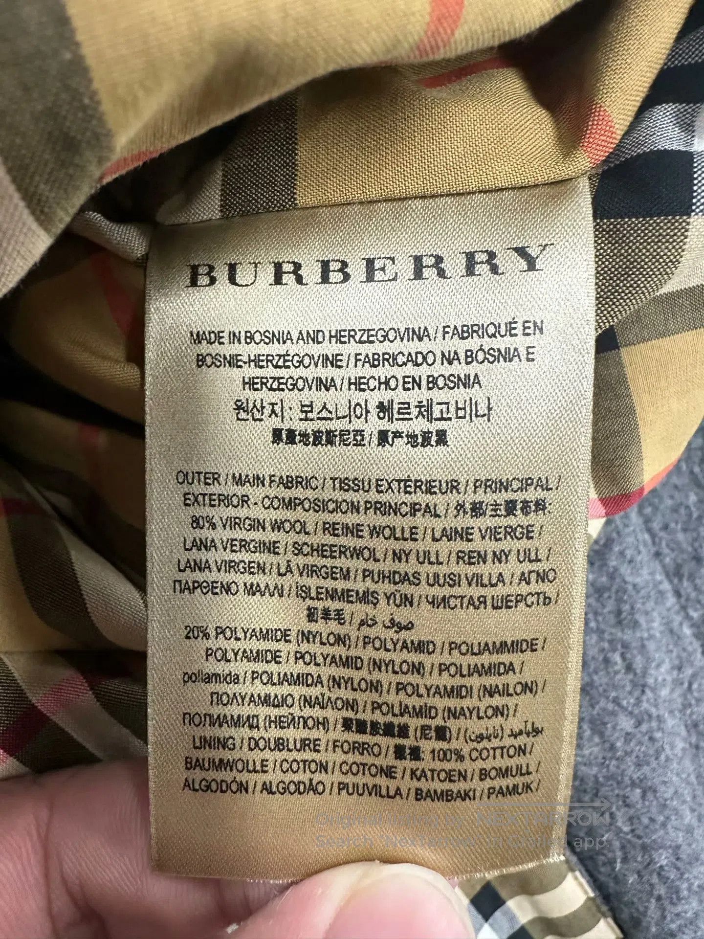 Burberry Burberry Gray Classic Lined Plaid Single-breasted Wool Ove Size XS / US 0-2 / IT 36-38 - 5 Thumbnail