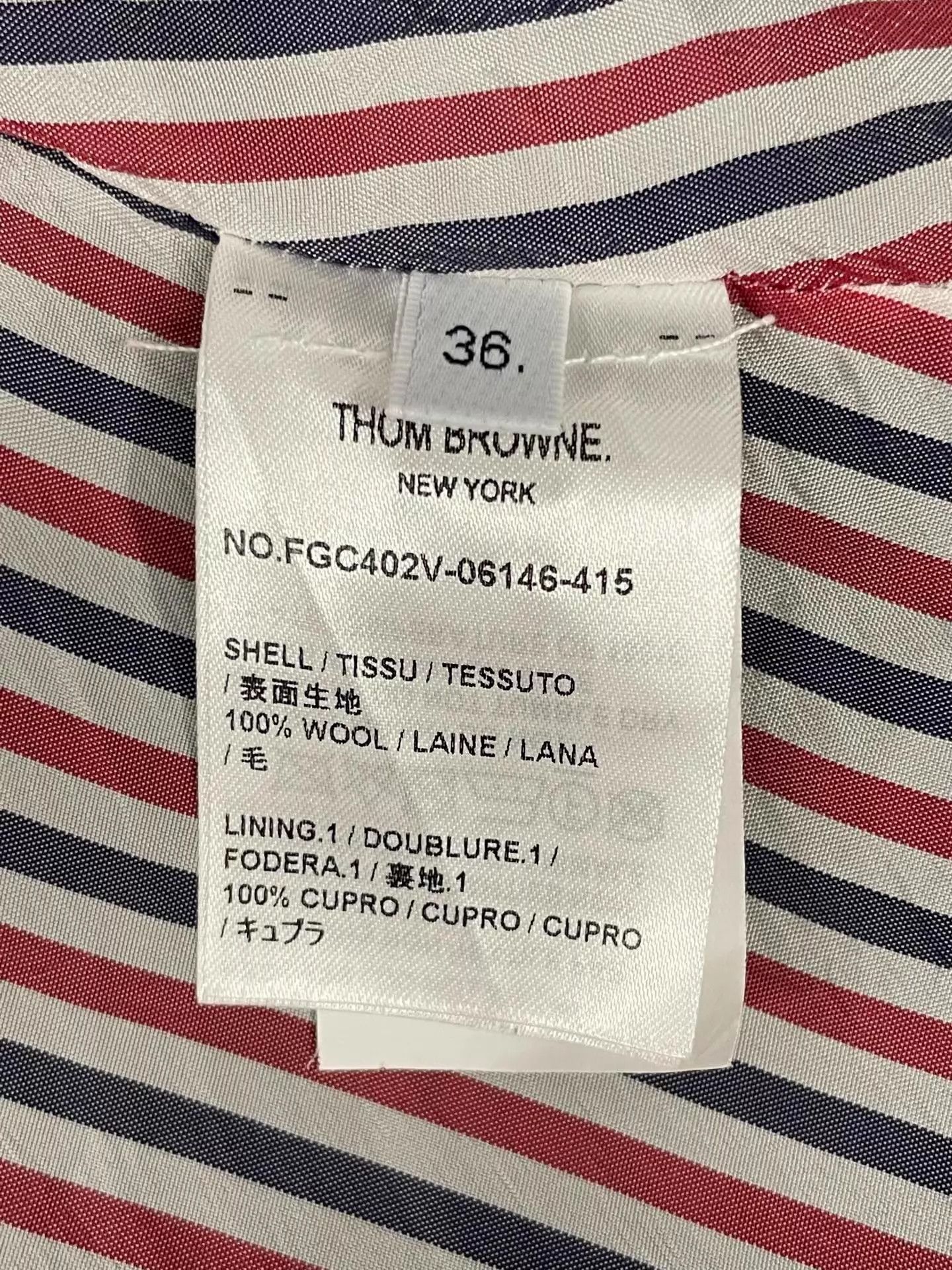Thom Browne THOM BROWNE Classic 4-Stripe Pleated Short Skirt Women 36 Size 25" / US 0 / IT 36 - 6 Thumbnail