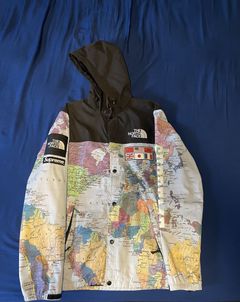 North face jacket 2024 with world map