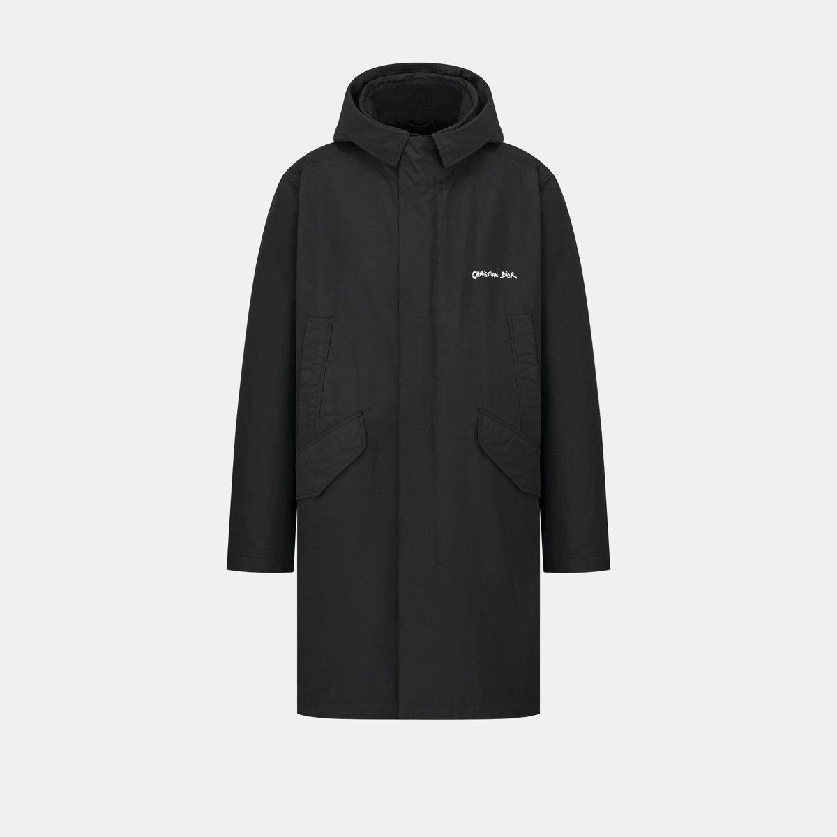 Dior o1bcso1str0326 Tag Hooded Parka in Black Size US XL / EU 56 / 4 - 1 Thumbnail