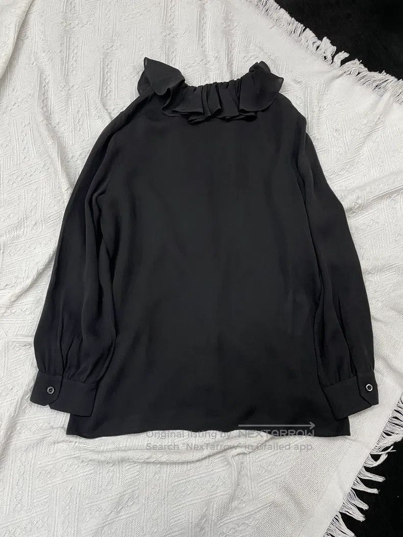 Gucci Gucci Black laced silk shirt Size S / US 4 / IT 40 - 3 Thumbnail