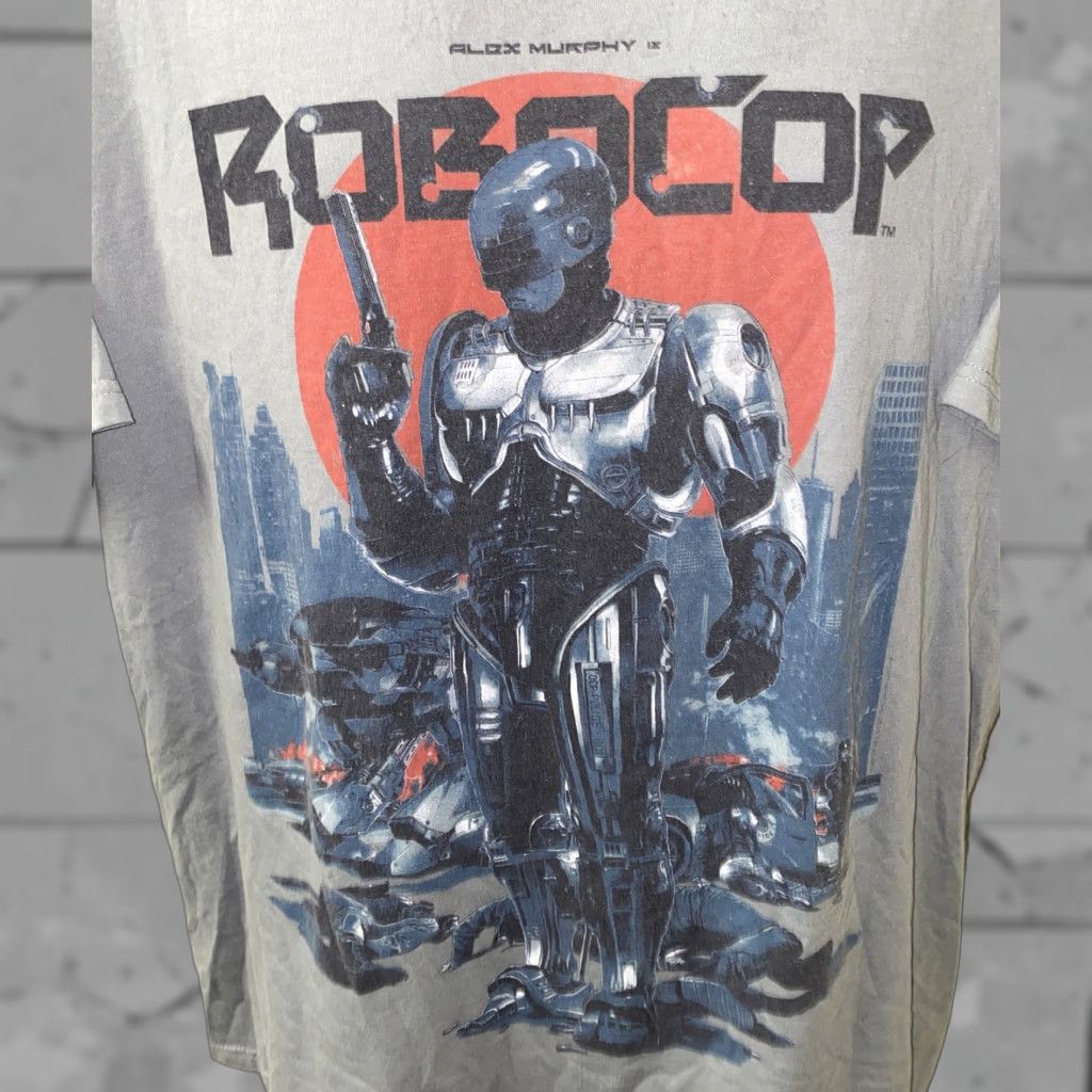 Vintage Lootcrate Mens Gray Short Sleeve Robocop T-Shirt 2XL Alex Murphy Shirt Men Regular Cotton/Polyester Solid Short Sleeve Vintage No Size US XXL / EU 58 / 5 - 1 Thumbnail