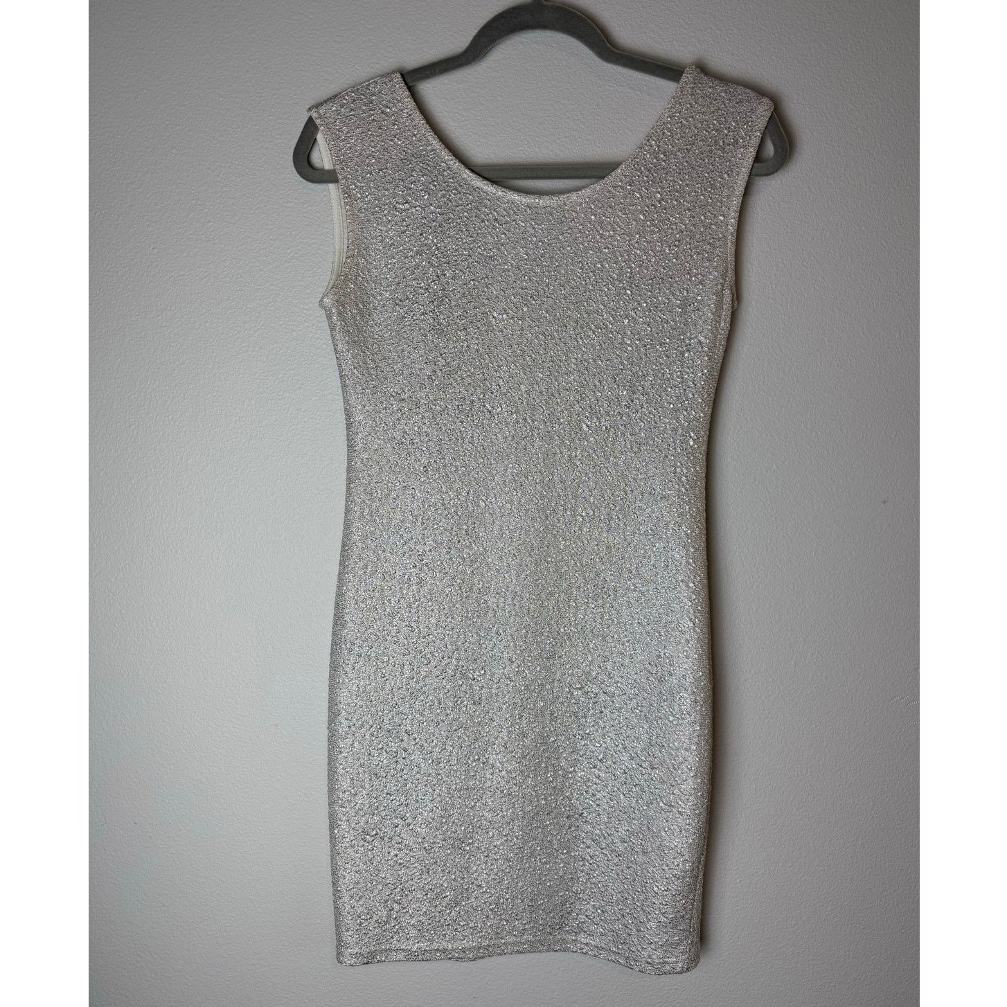 Other Silvery Mini Dress with Cap Sleeves, Size Medium Size M / US 6-8 / IT 42-44 - 3 Thumbnail