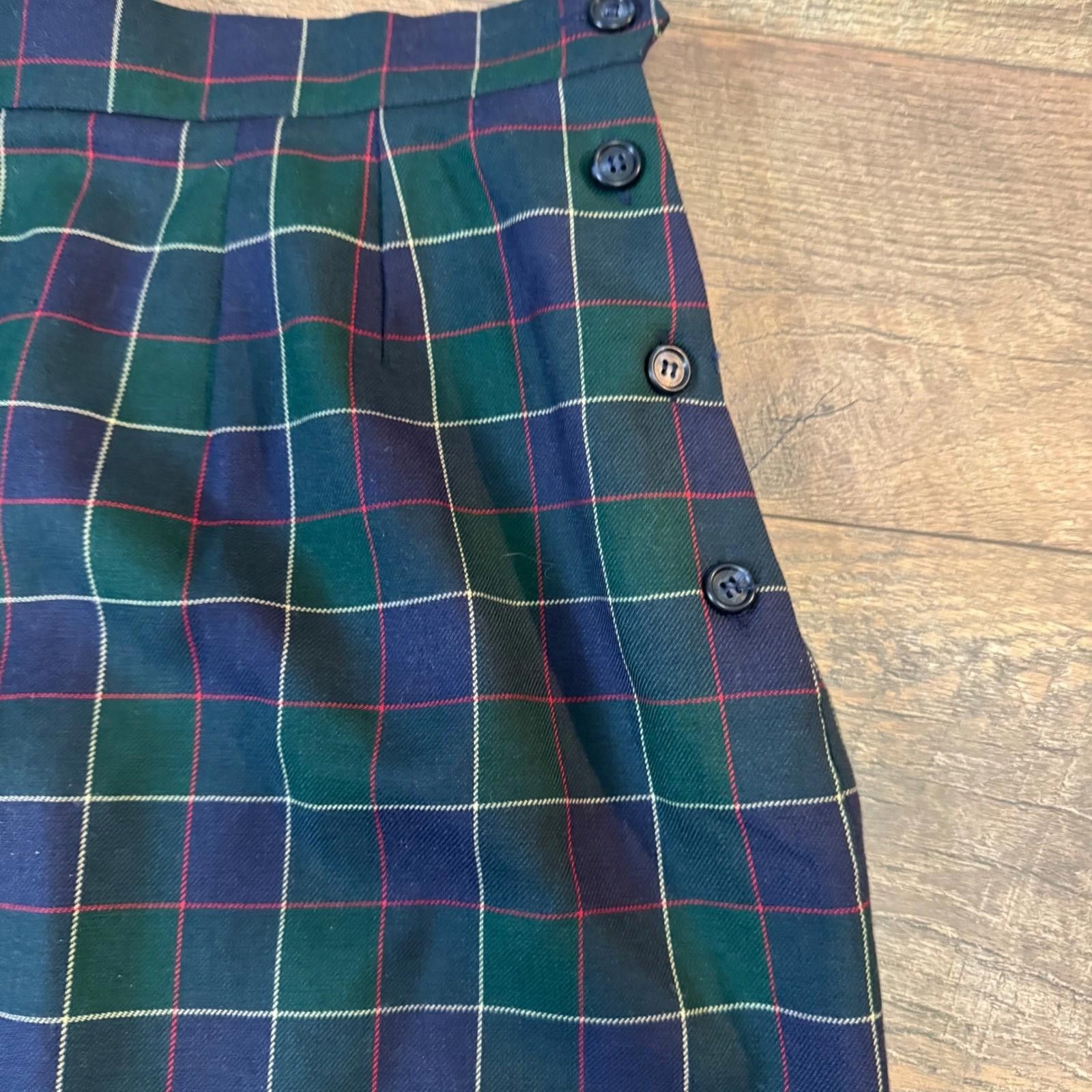 Other Vintage Talbots Womens Plaid Wool Skirt Size 14 Size 36" / US 14 / IT 50 - 5 Thumbnail