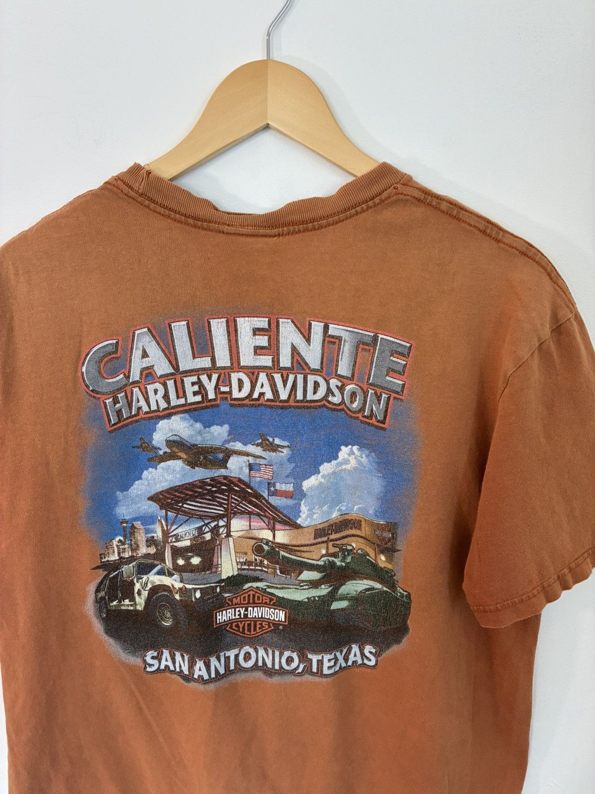 Harley Davidson Sun Faded Burnt Orange Harley Davidson Bald Eagle Tee Size US L / EU 52-54 / 3 - 5 Thumbnail