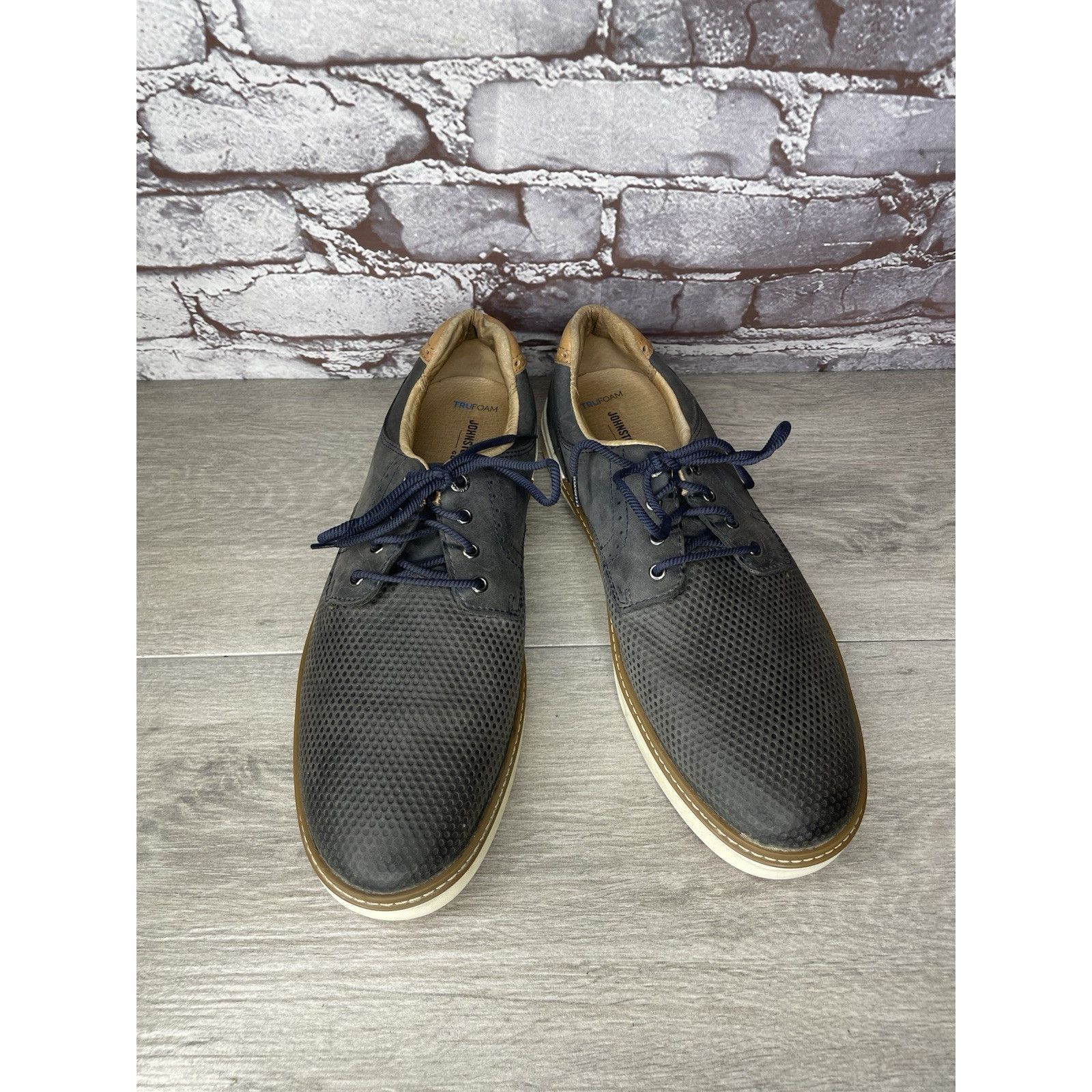 Johnston & Murphy JOHNSTON & Murphy 258459 MCGUFFEY NAVY LEATHER Lace GOLF SHO Size US 9 / EU 42 - 17 Thumbnail