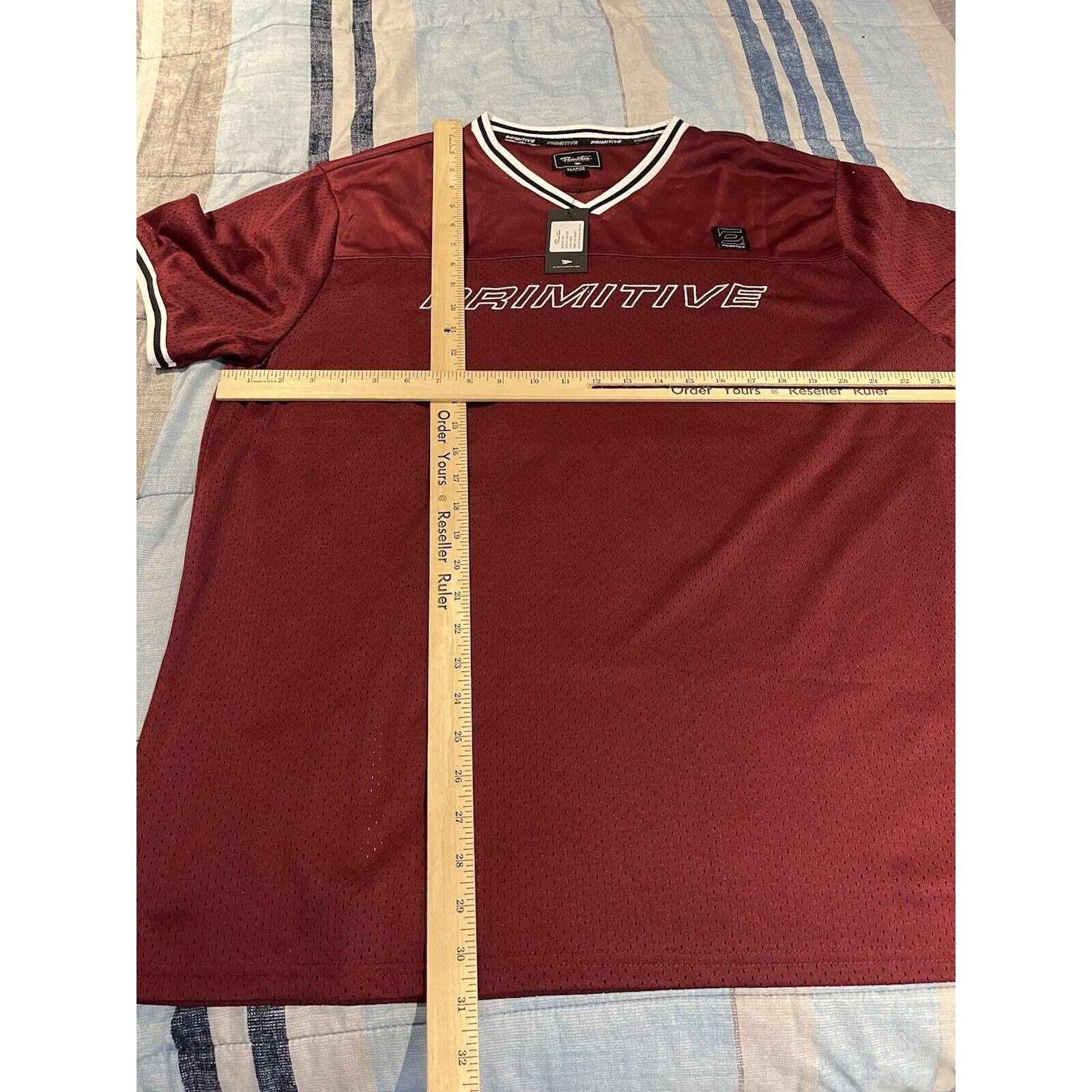 Primitive Primitive Skateboarding mens XL burgundy v-neck jersey NWT Size US XL / EU 56 / 4 - 3 Thumbnail