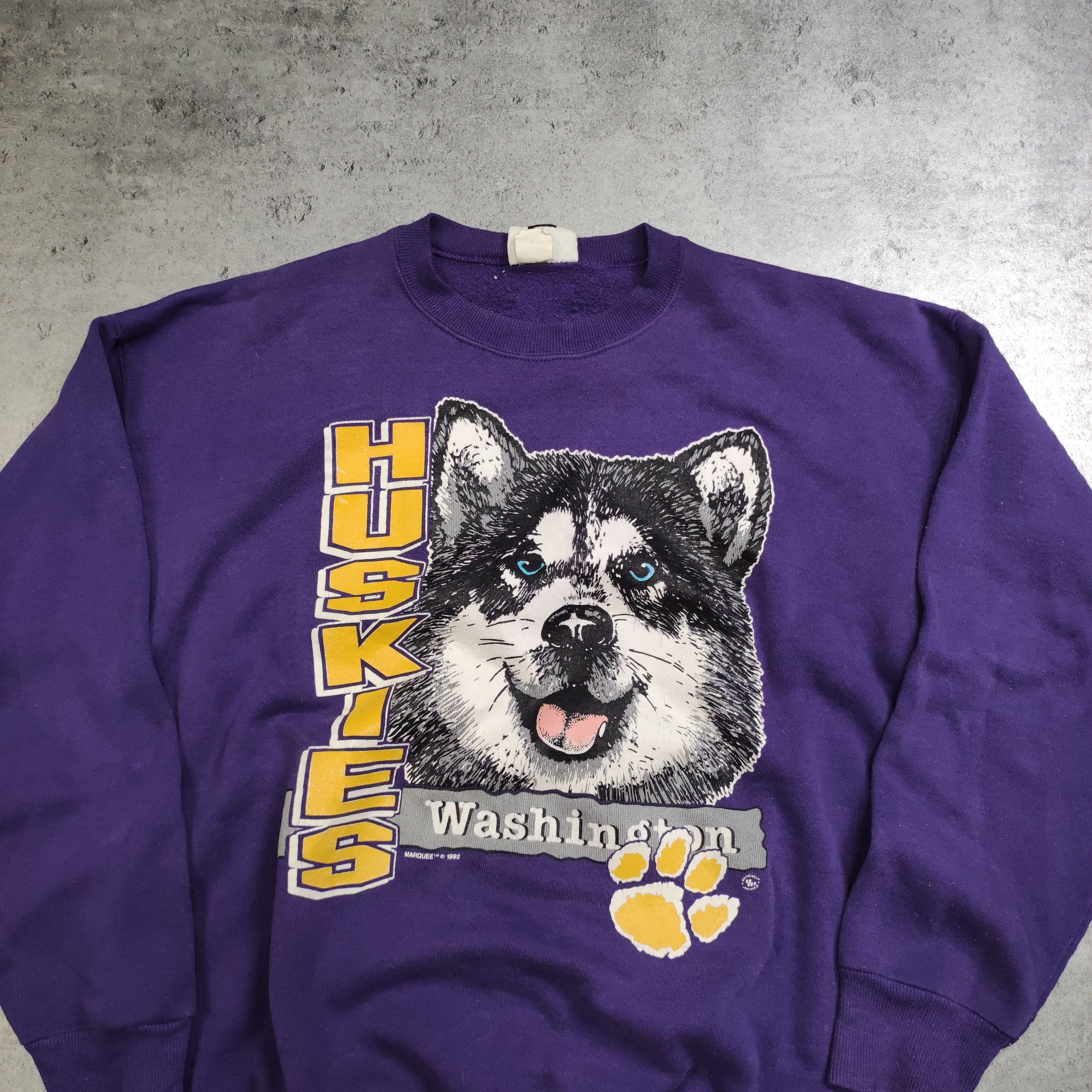 NFL × Vintage Vintage RARE 1992 OG Washington Huskies Purple Crewneck Size US XL / EU 56 / 4 - 3 Thumbnail