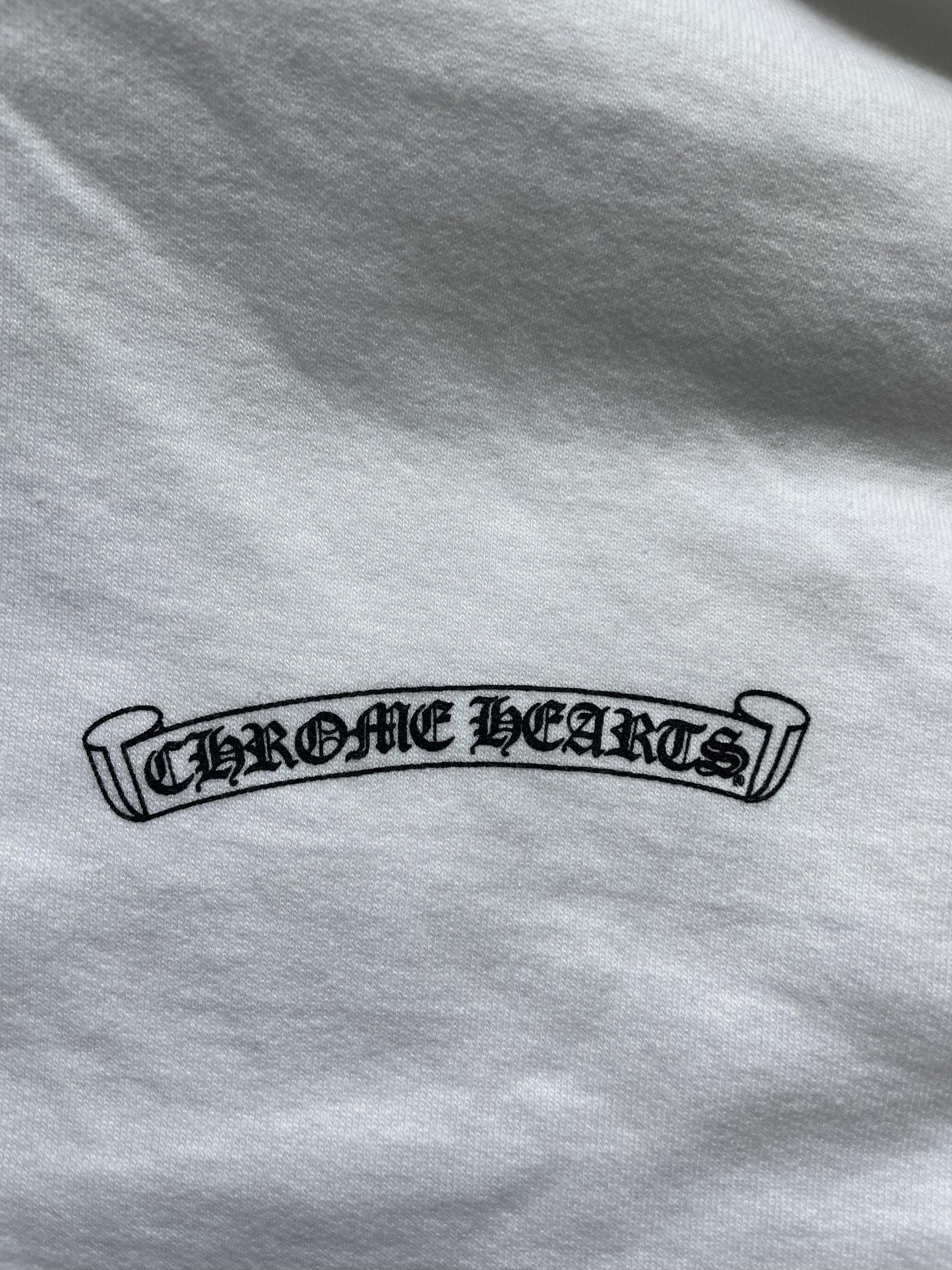 Chrome Hearts Chrome Hearts White Scroll Zip Up Hoodie Size US XXL / EU 58 / 5 - 10 Thumbnail