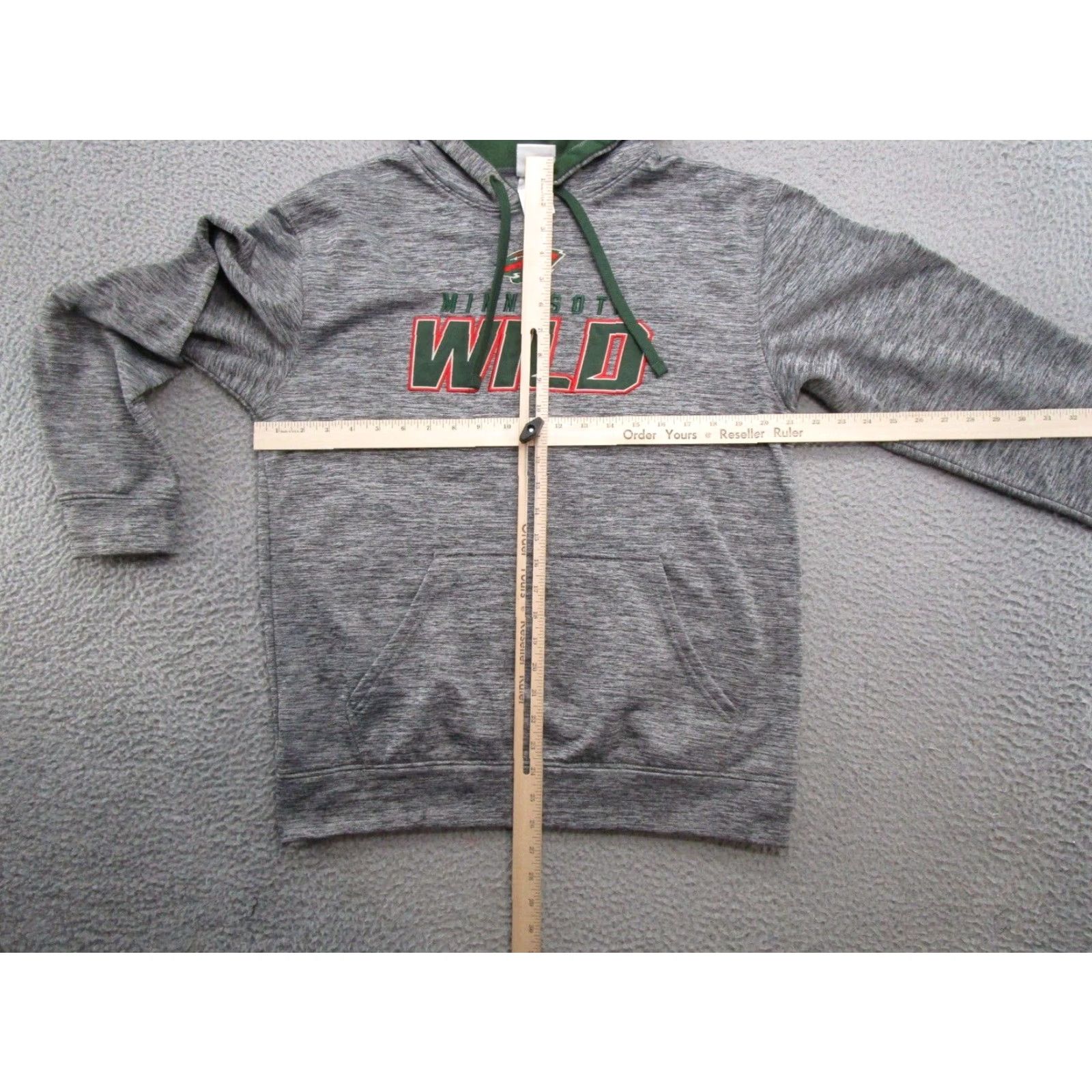 NHL NHL Minnesota Wild Hoodie Embroidered Sweatshirt Men’s Size M Gray Sports Pullover All Seasons Hooded Size US M / EU 48-50 / 2 - 5 Thumbnail