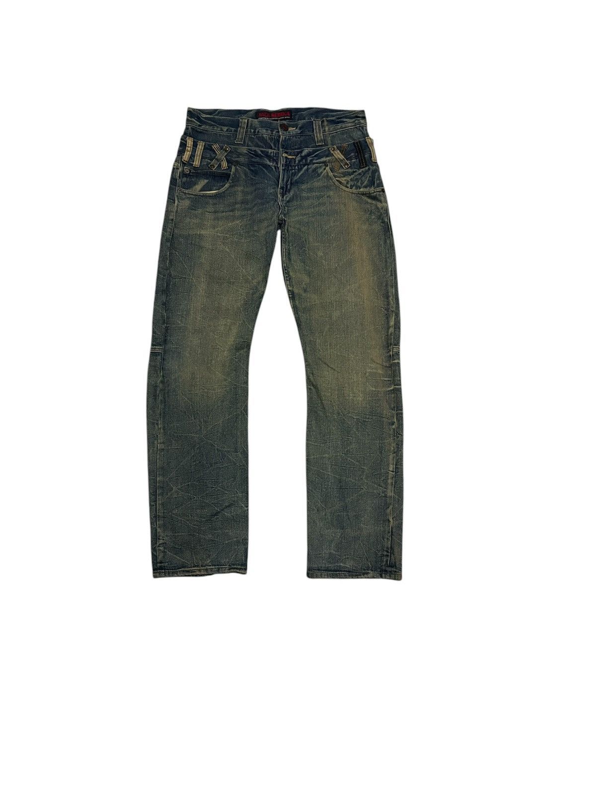 Japanese Brand × Vintage Japanese International World Streetwear Double Waist Jeans Size US 34 / EU 50 - 1 Thumbnail