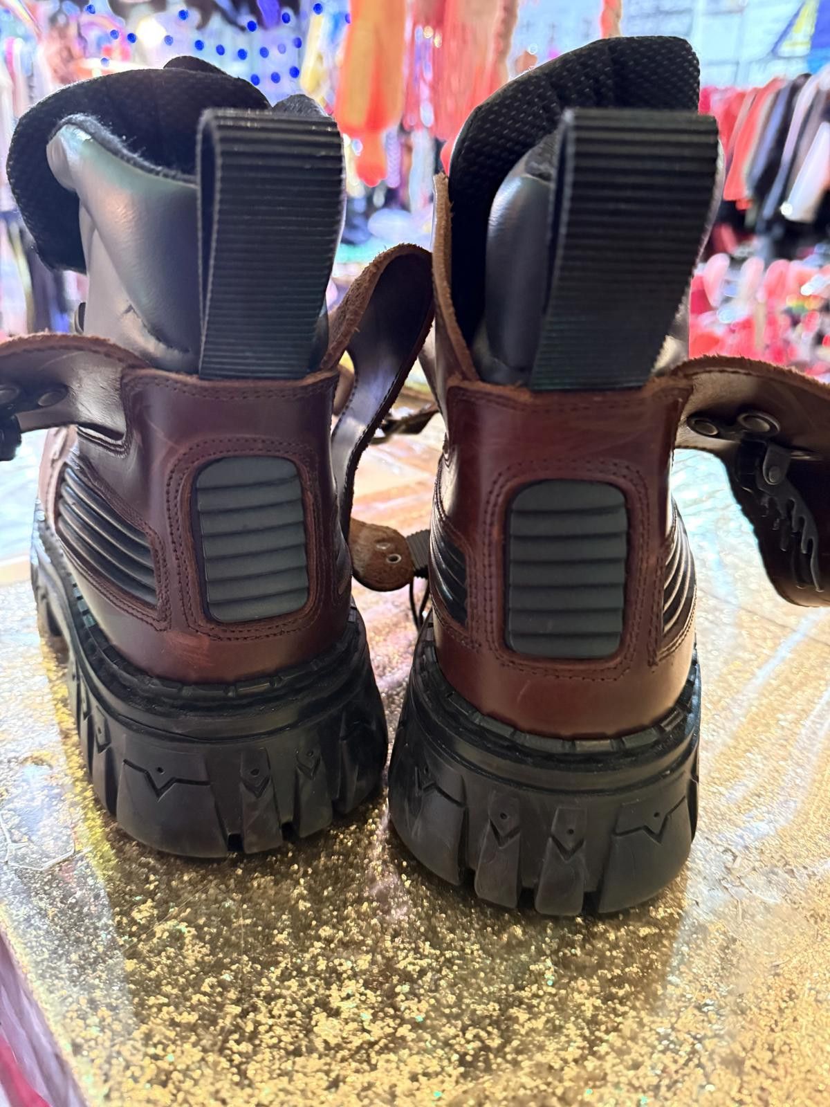 Other Gladstone Brown Leather Platform Boots Size ONE SIZE - 3 Thumbnail