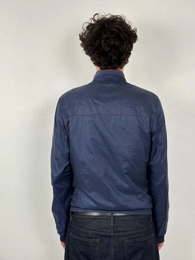 Gucci 2010s Gucci Navy Nylon Monogram Light Jacket Size US M / EU 48-50 / 2 - 3 Thumbnail