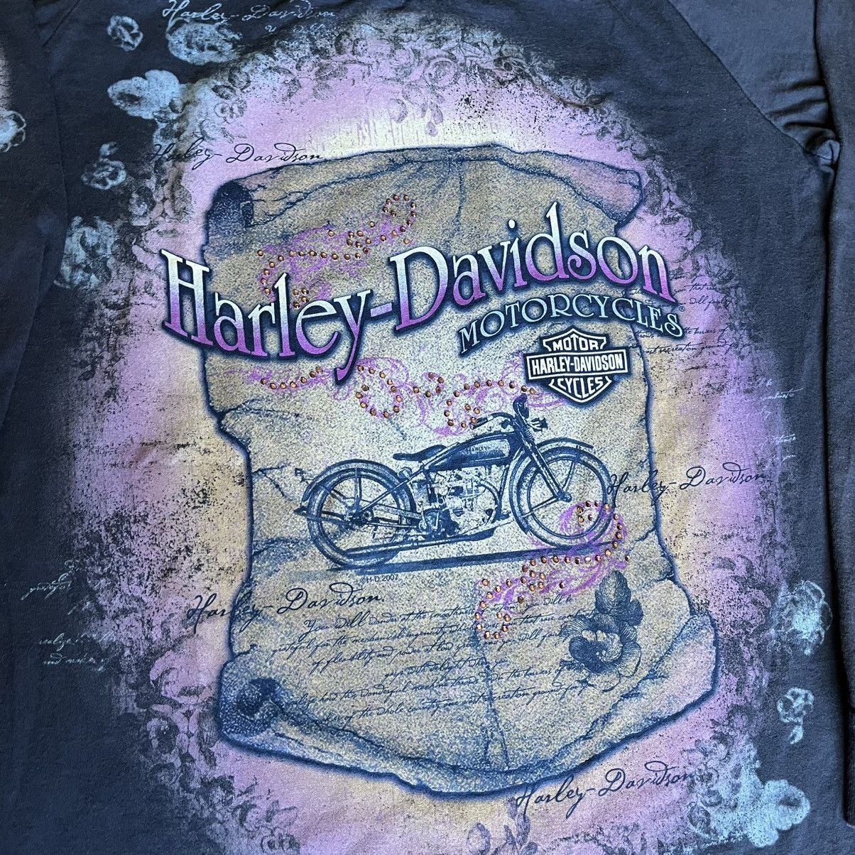 Harley Davidson Vintage Y2K Harley Davidson Big Graphic Print Longsleeve Tee Size L / US 10 / IT 46 - 2 Thumbnail