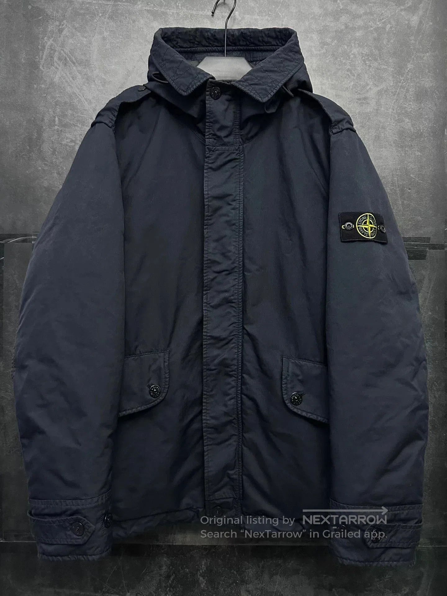 Stone Island Blue Parka Jacket with Hood - XL. Size US XL / EU 56 / 4 - 1 Thumbnail
