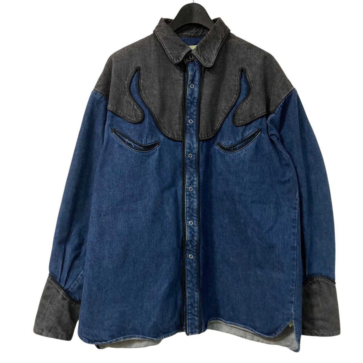 KOZABURO KOZABURO Denim Long Sleeve Western Shirt Blue 2 Size US M / EU 48-50 / 2 - 1 Thumbnail