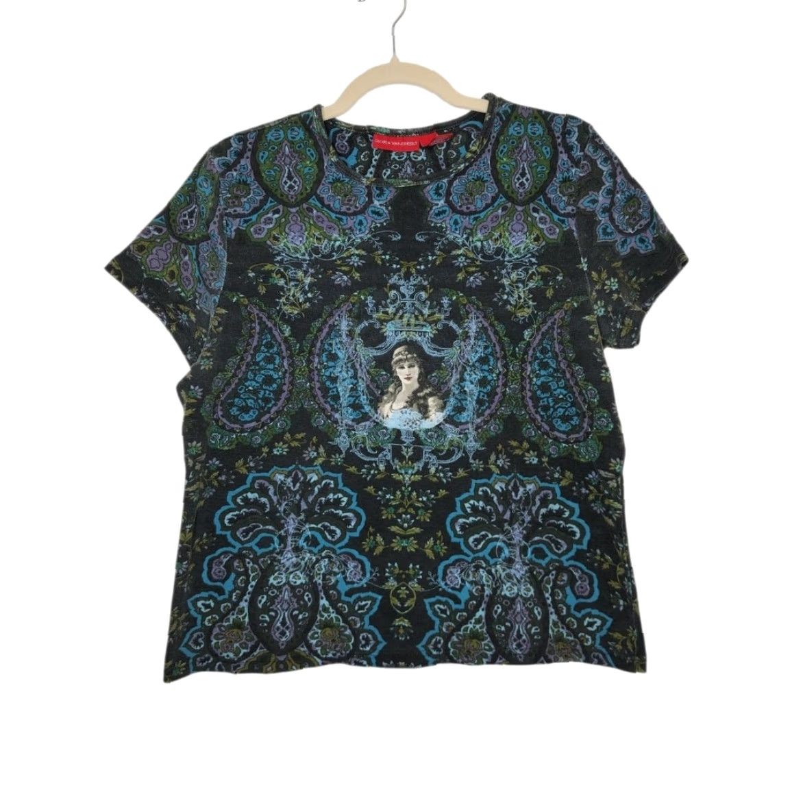 Gloria Vanderbilt VINTAGE Gloria Vanderbilt Shirt Womens XL Multi All Over Goddess y2k Rosy Fairy Renaissance Boho Gothic Grunge 90s 00s Coast Size XL / US 12-14 / IT 48-50 - 2 Thumbnail