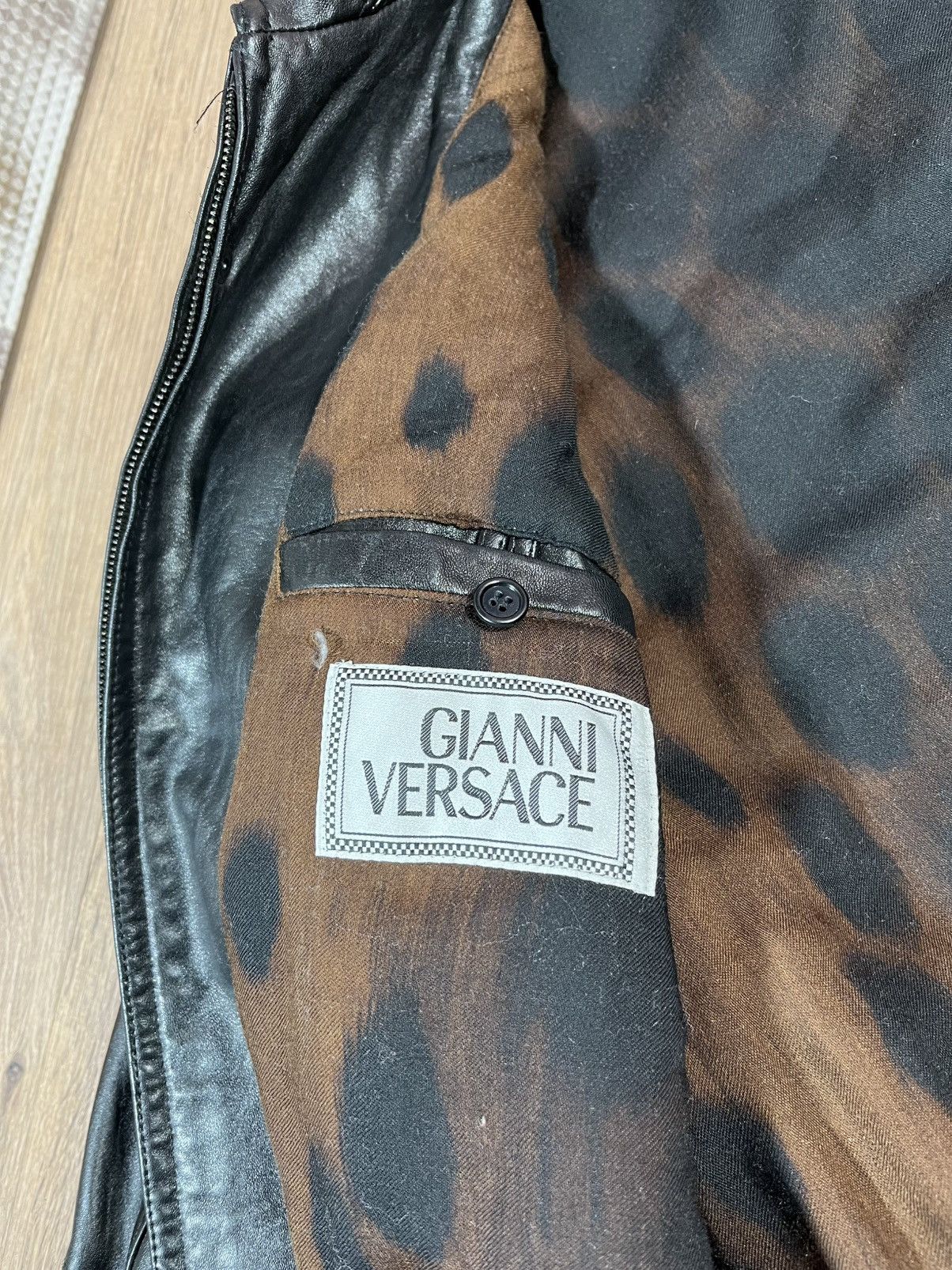 Versace GIANNI VERSACE 1992s LEATHER JACKET VERY RARE Size US XL / EU 56 / 4 - 19 Thumbnail
